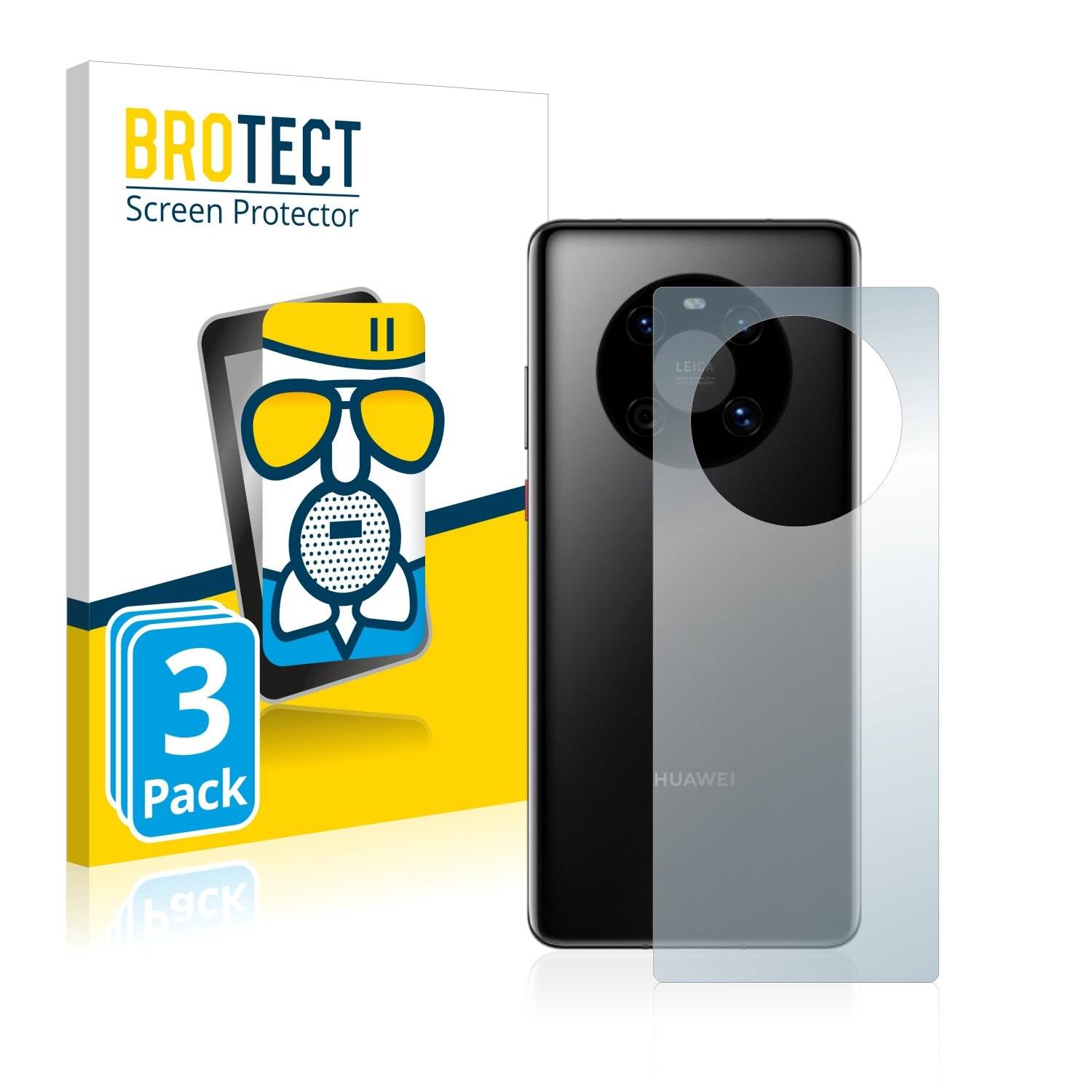 3x BROTECT AirGlass Matte Schutzglas Folie für Huawei Mate 40 5G