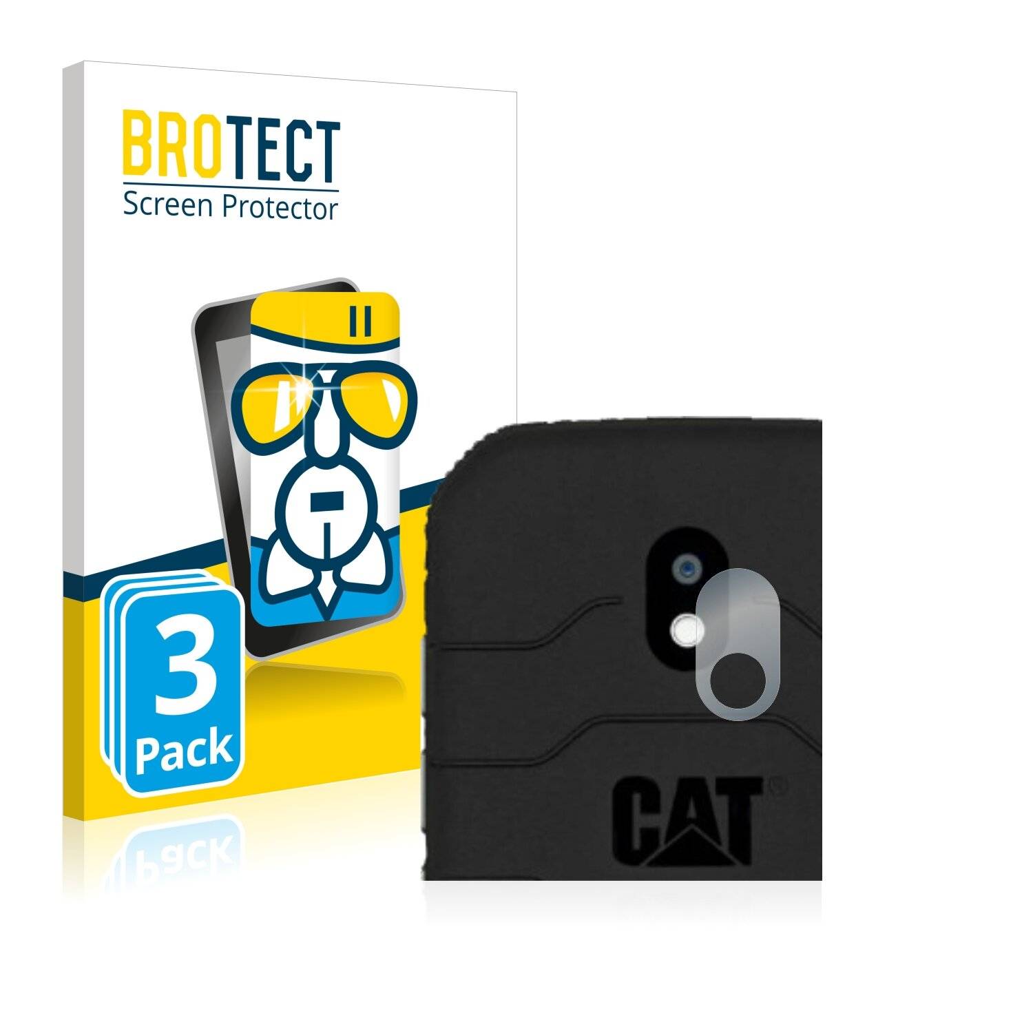 3x BROTECT AirGlass Schutzglas Folie für Caterpillar Cat S42 (NUR