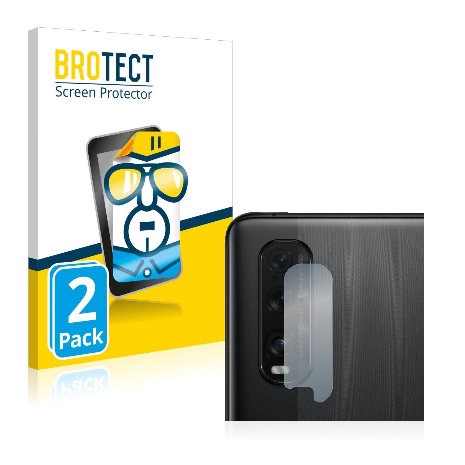 2x BROTECT HD-Clear Displayschutzfolie für Oppo Find X2 (NUR