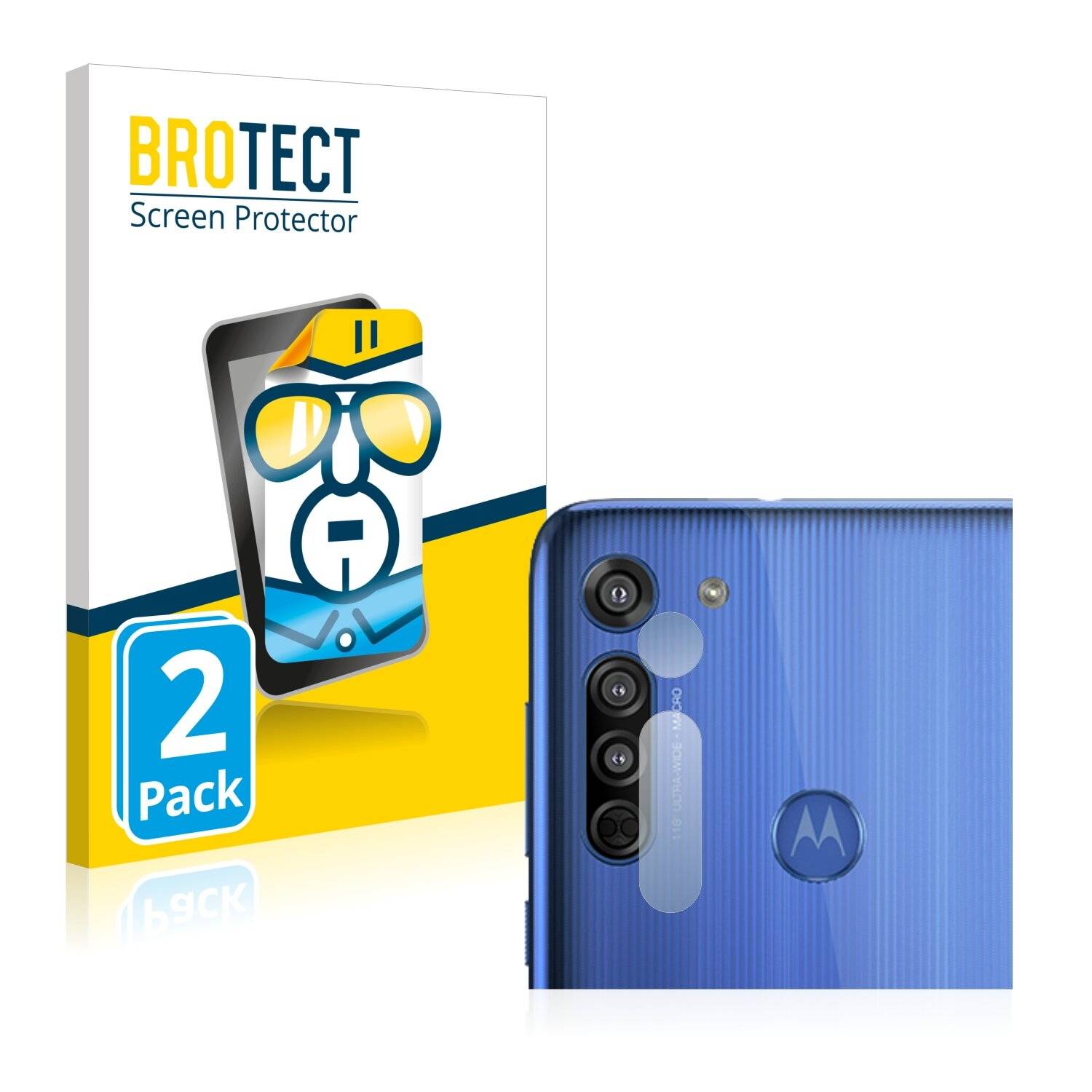 2x BROTECT HD-Clear Displayschutzfolie für Motorola Moto G8 (NUR