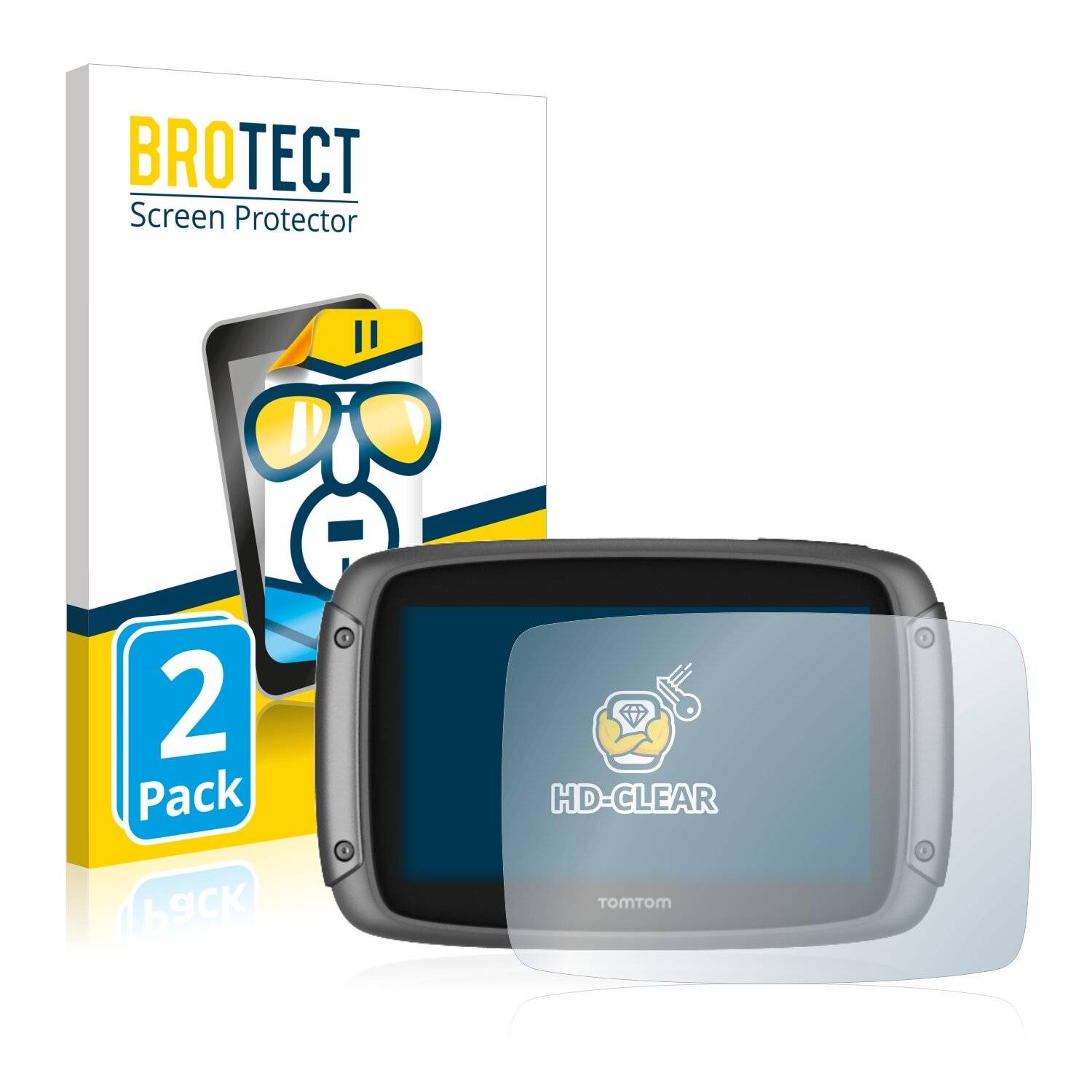 2x BROTECT HD-Clear Displayschutzfolie für TomTom Rider