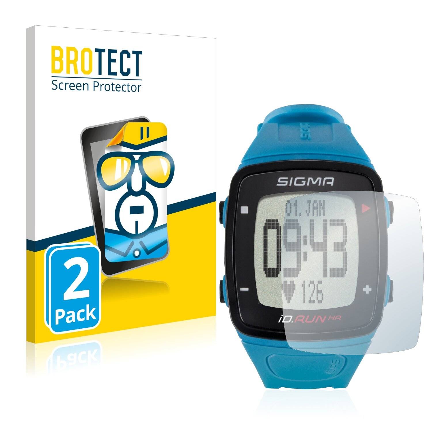 2x BROTECT HD-Clear Displayschutzfolie für Sigma iD Run