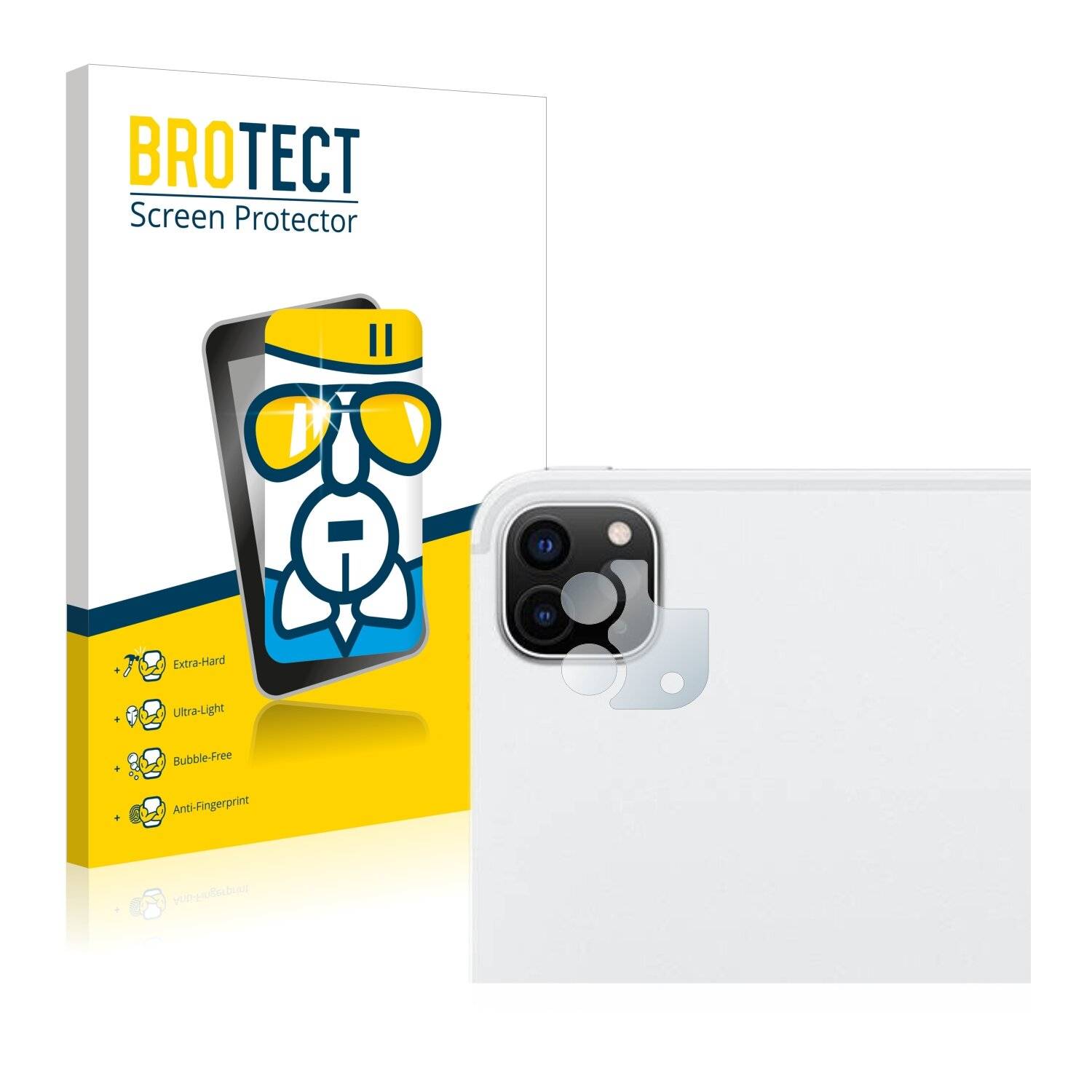 BROTECT AirGlass Schutzglas Folie für Apple iPad Pro 12.9 WiFi 2020 (NUR Kamera, 4.