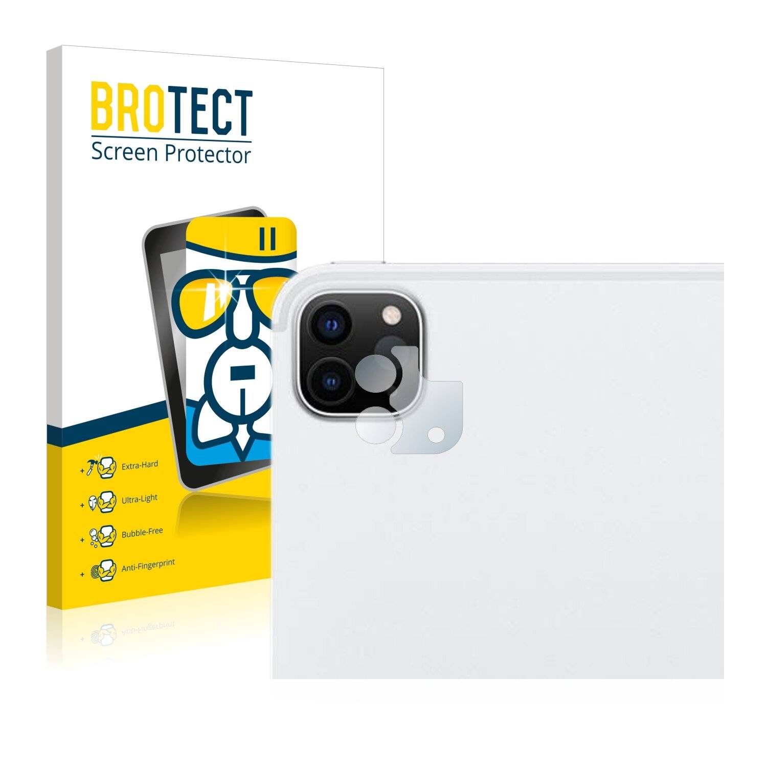 BROTECT AirGlass Schutzglas Folie für Apple iPad Pro 12.9 WiFi Cellular 2020 (NUR Kamera, 4.