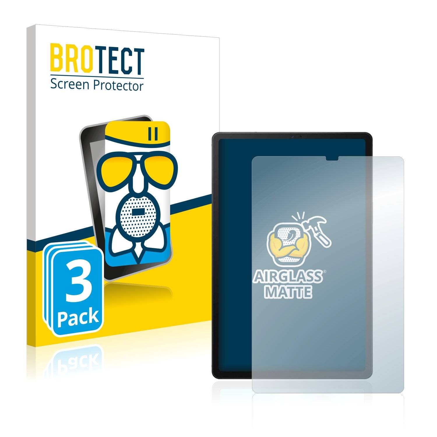 3x BROTECT AirGlass Matte Schutzglas Folie für Samsung Galaxy Tab S5e