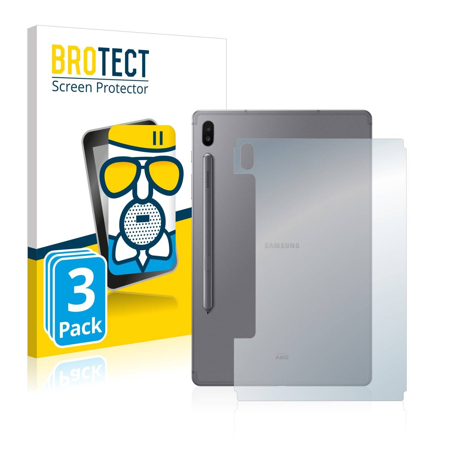 3x BROTECT AirGlass Matte Schutzglas Folie für Samsung Galaxy Tab S6 2020