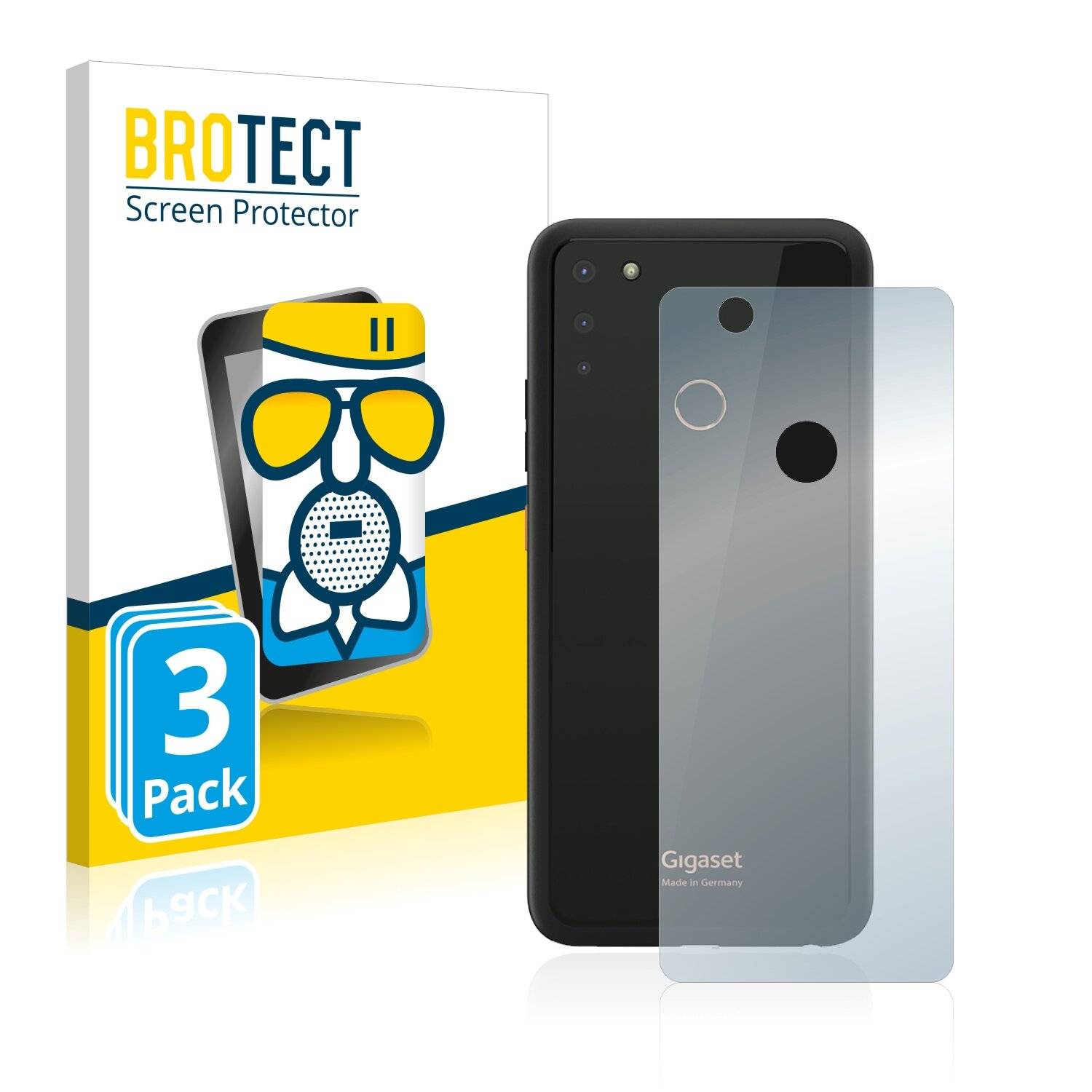 3x BROTECT AirGlass Matte Schutzglas Folie für Gigaset GS4