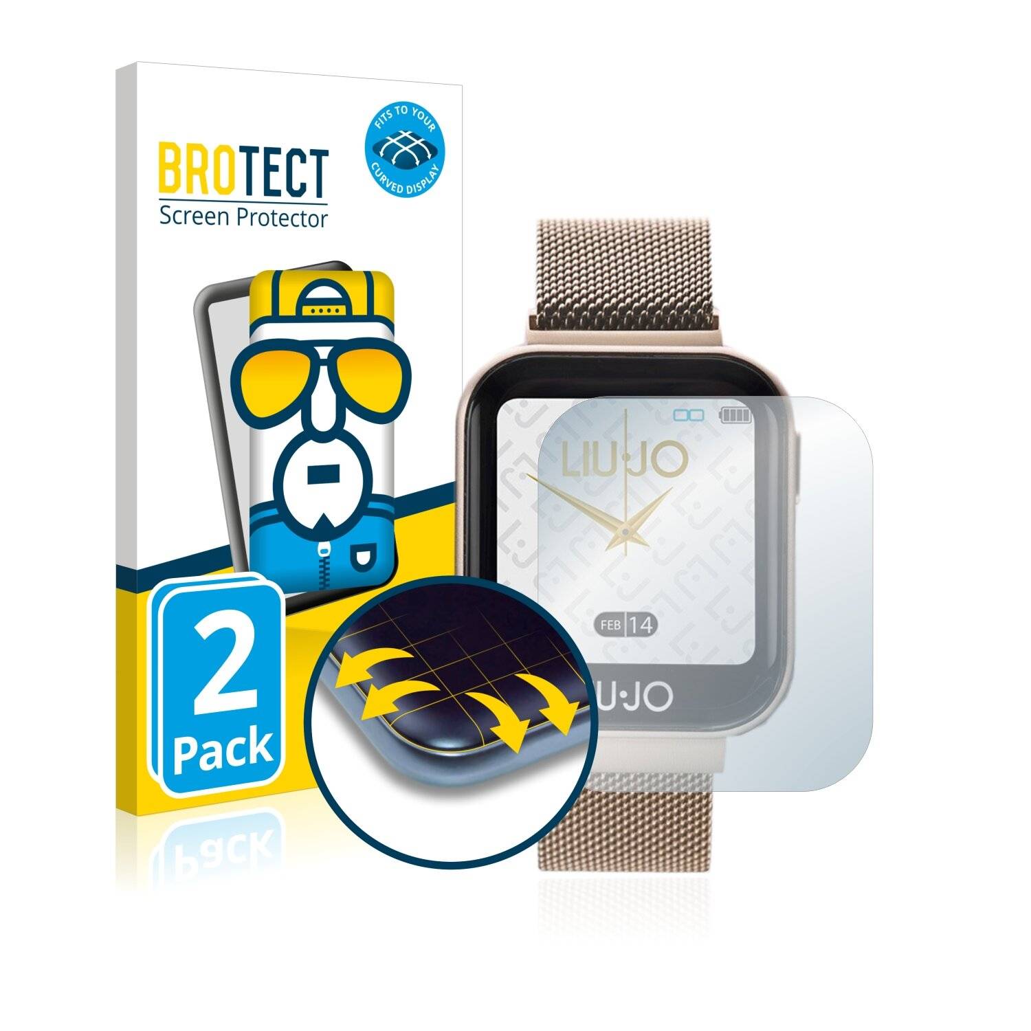 2x BROTECT Flex Full-Cover Displayschutzfolie für Liu Jo