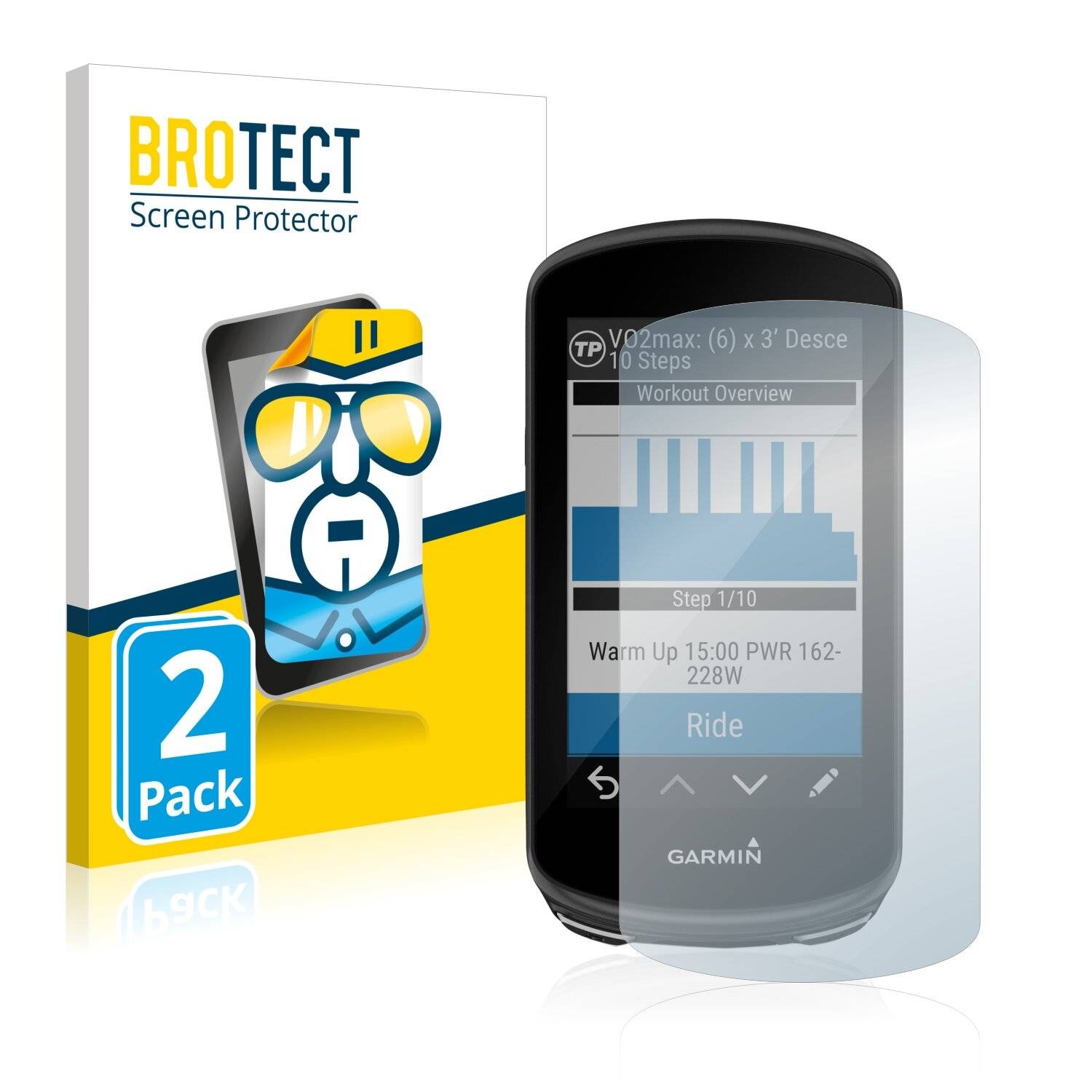 2x BROTECT HD-Clear Displayschutzfolie für Garmin Edge 1030