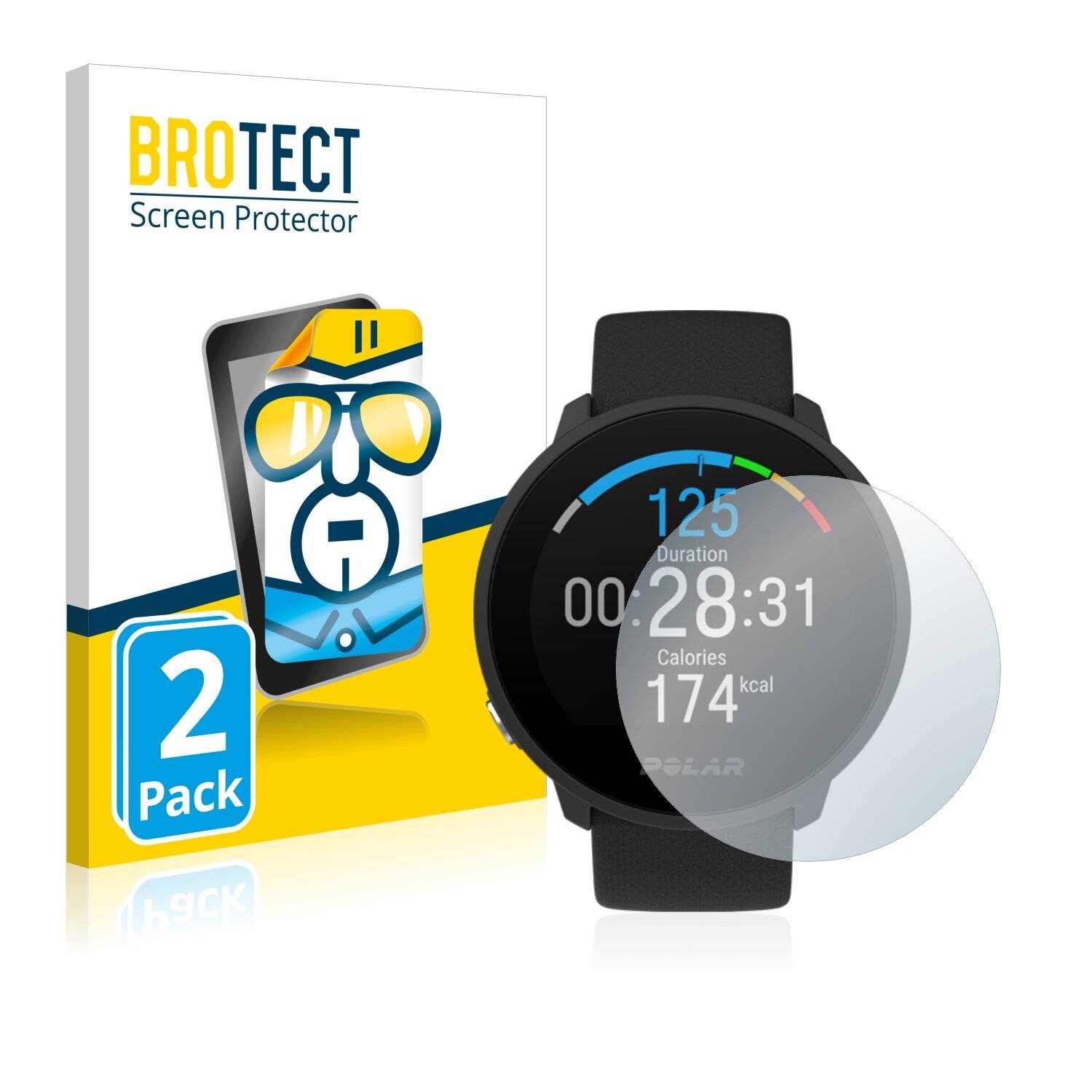 2x BROTECT HD-Clear Displayschutzfolie für Polar