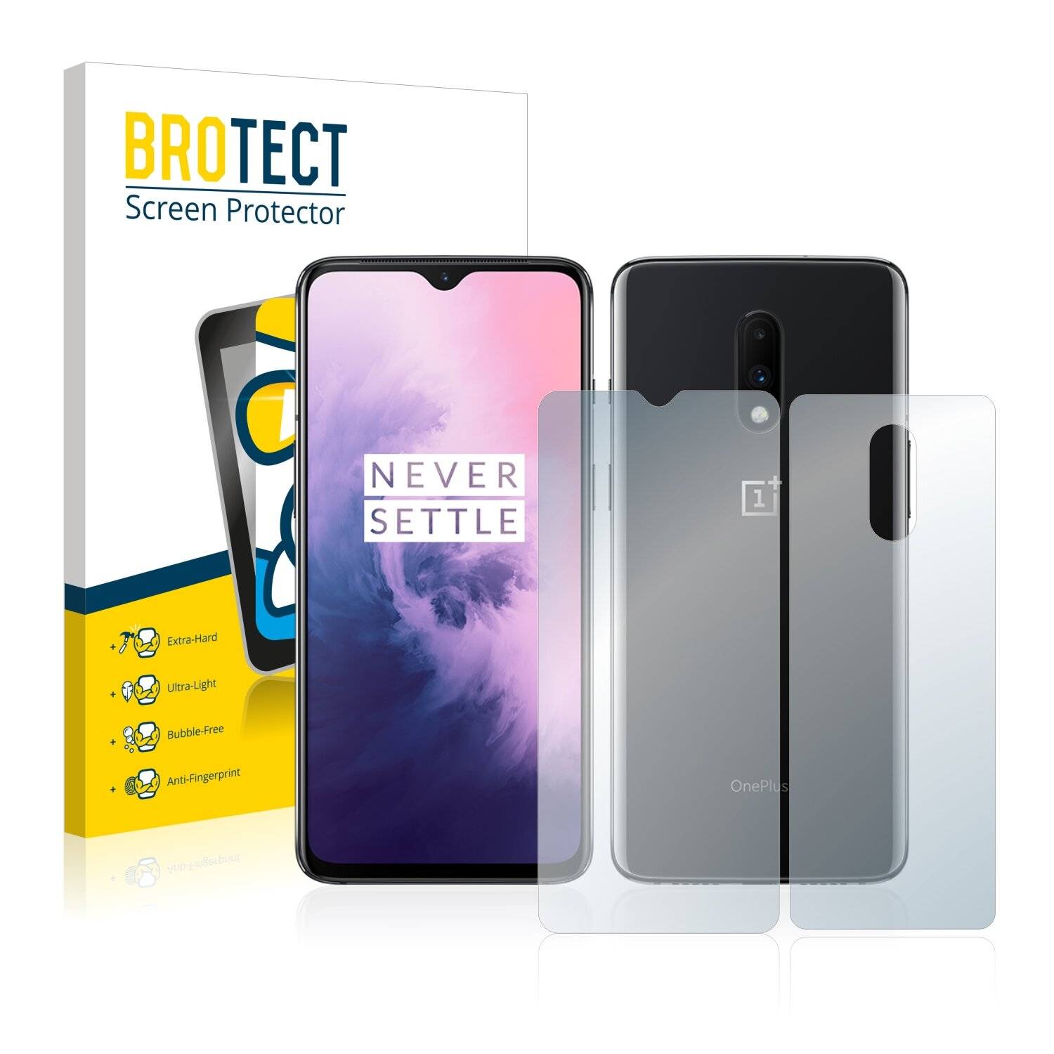 BROTECT AirGlass Schutzglas Folie für OnePlus 7 (Vorder +