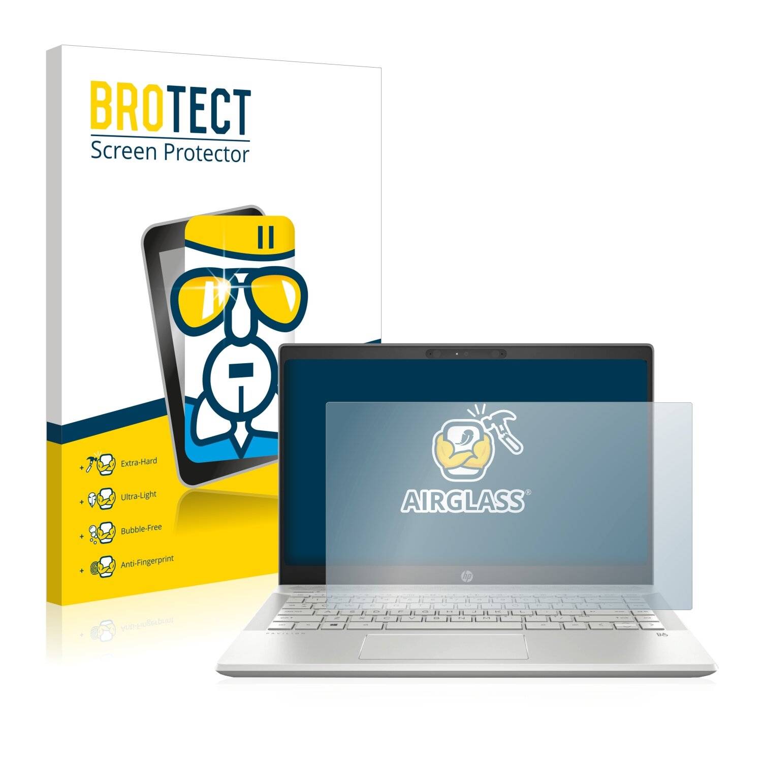 BROTECT AirGlass Schutzglas Folie für HP Pavilion