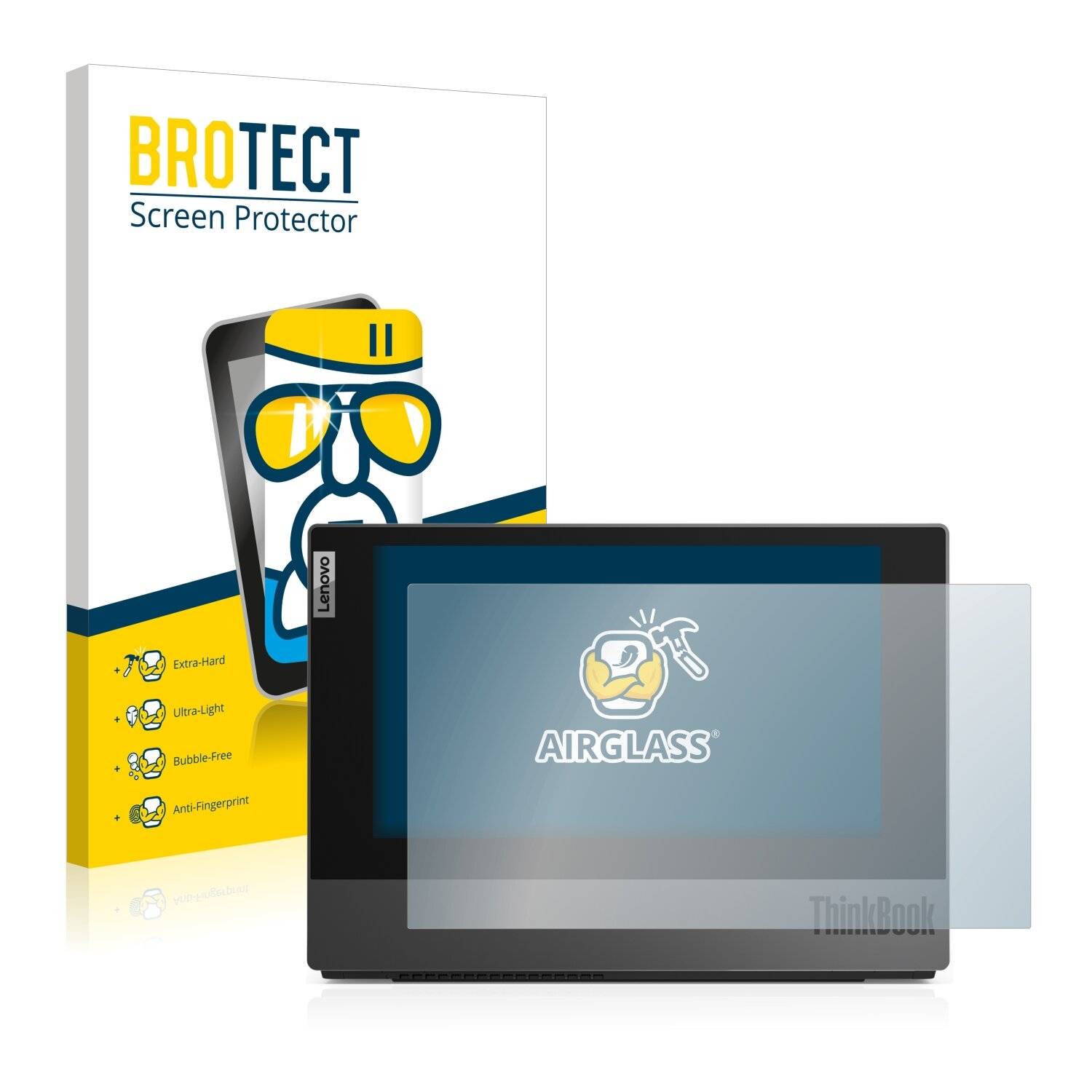 BROTECT AirGlass Schutzglas Folie für Lenovo ThinkBook Plus (Äußeres