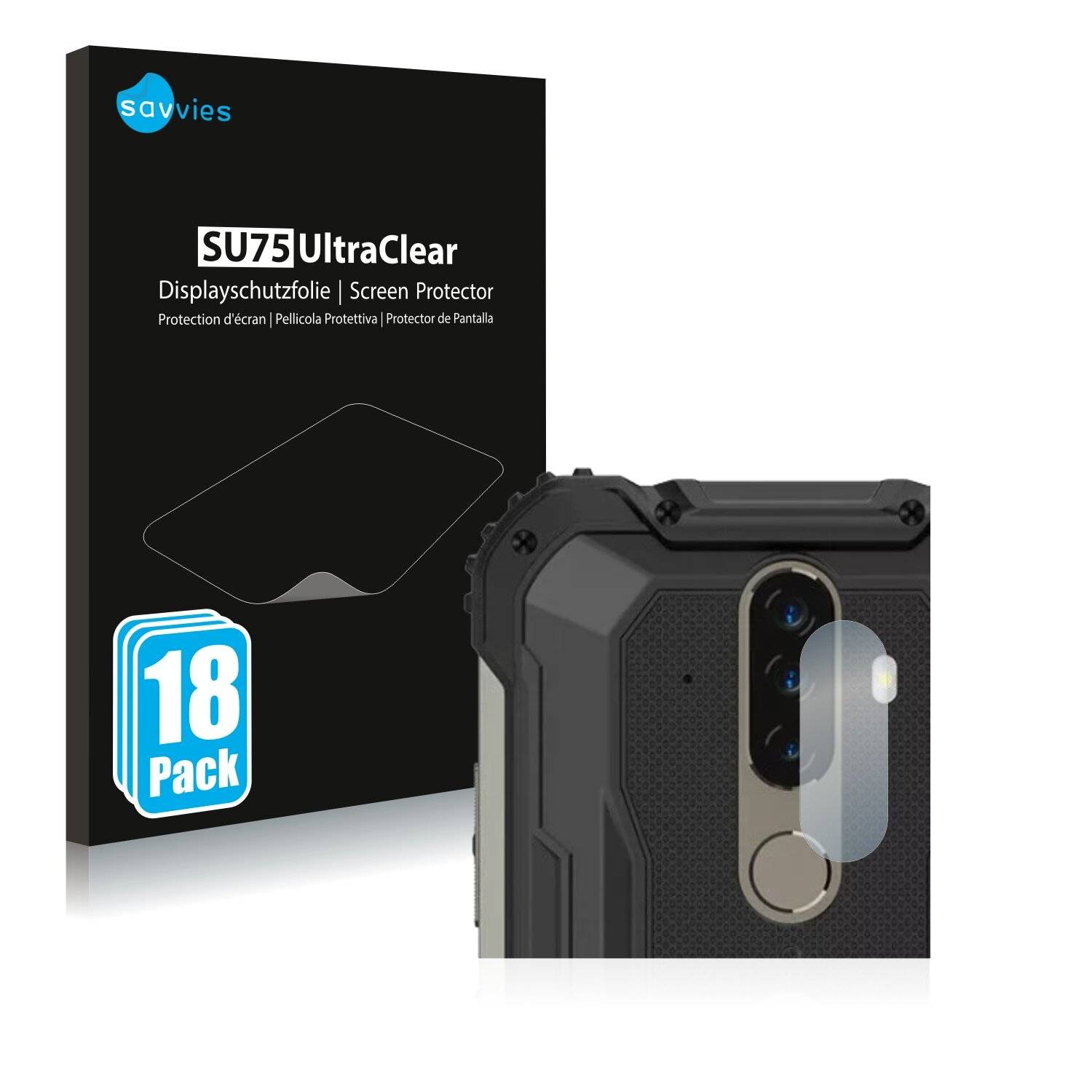 18x Savvies SU75 Displayschutzfolie für Doogee S58 Pro (NUR