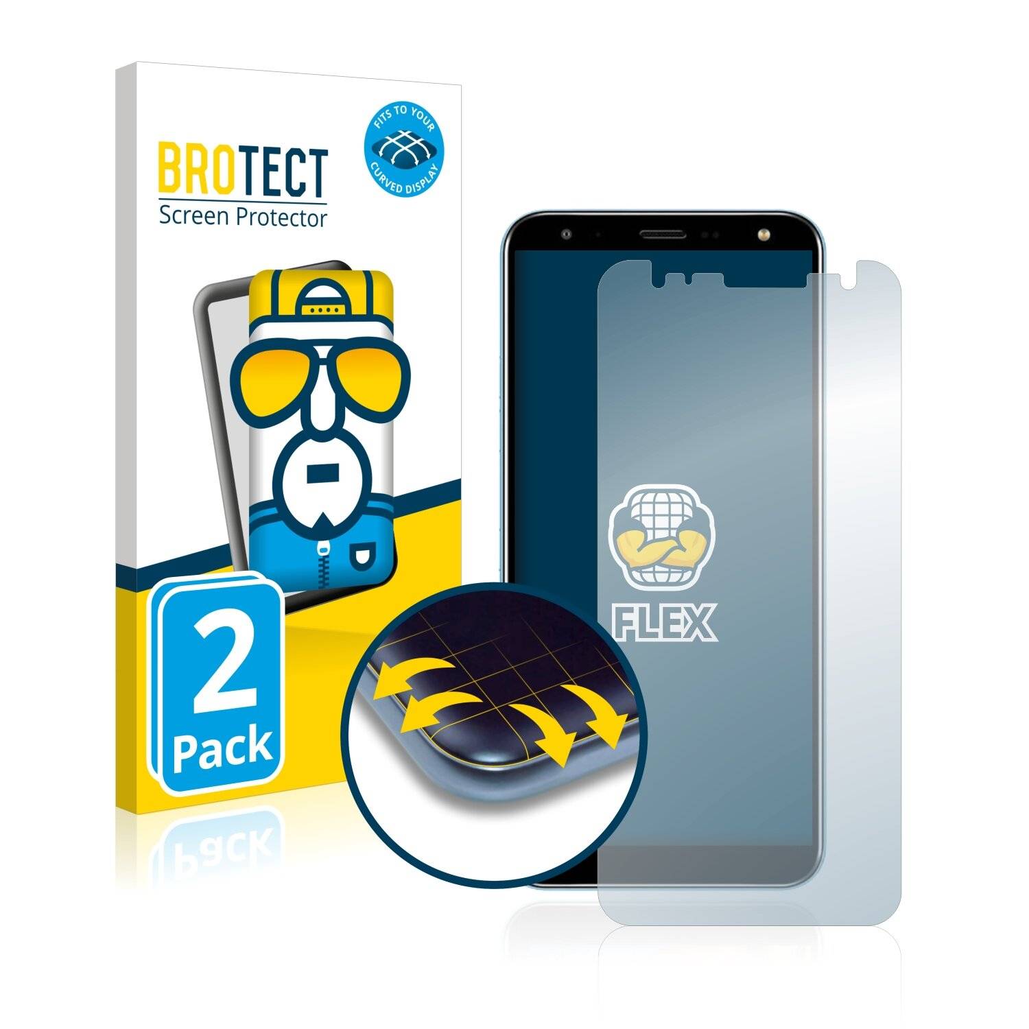 2x BROTECT Flex Full-Cover Displayschutzfolie für LG
