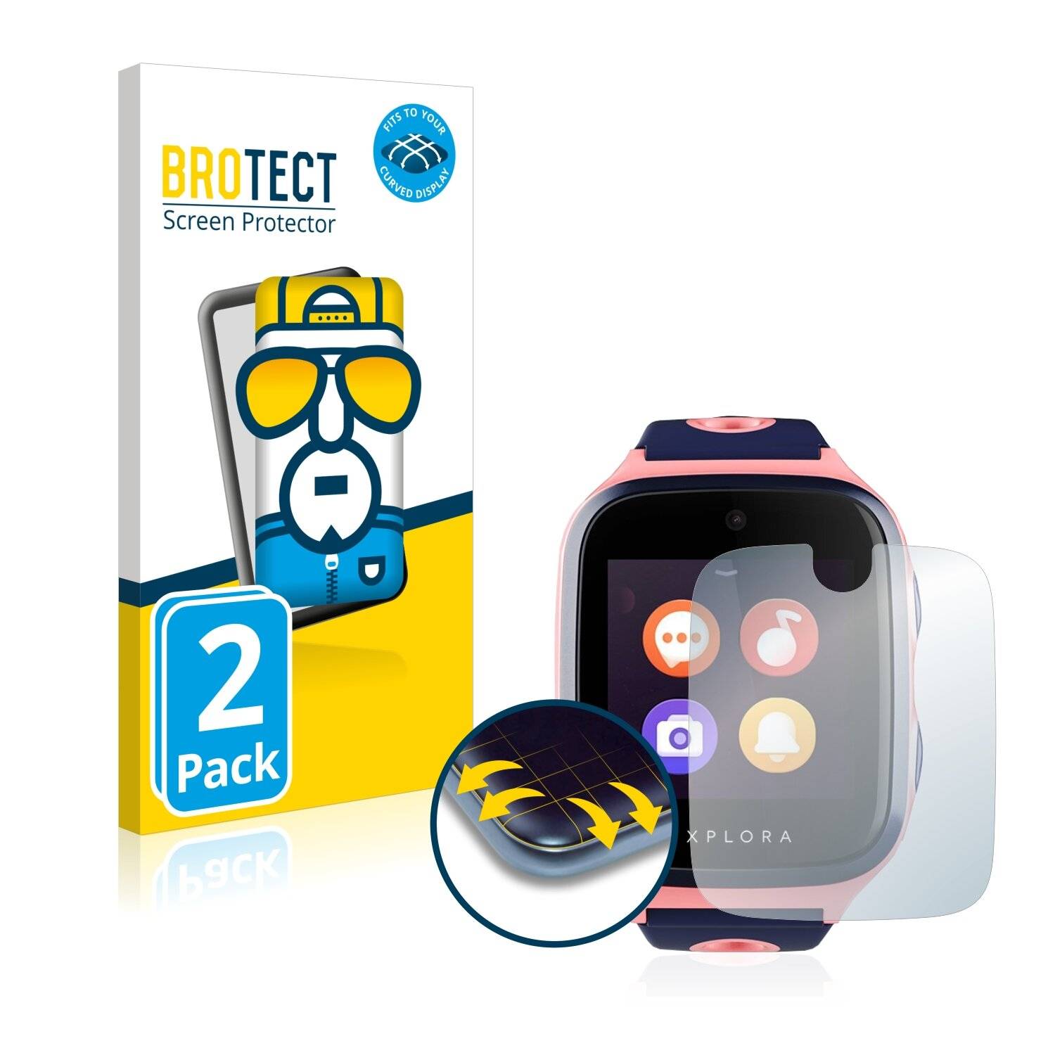 2x BROTECT Flex Full-Cover Displayschutzfolie für Xplora