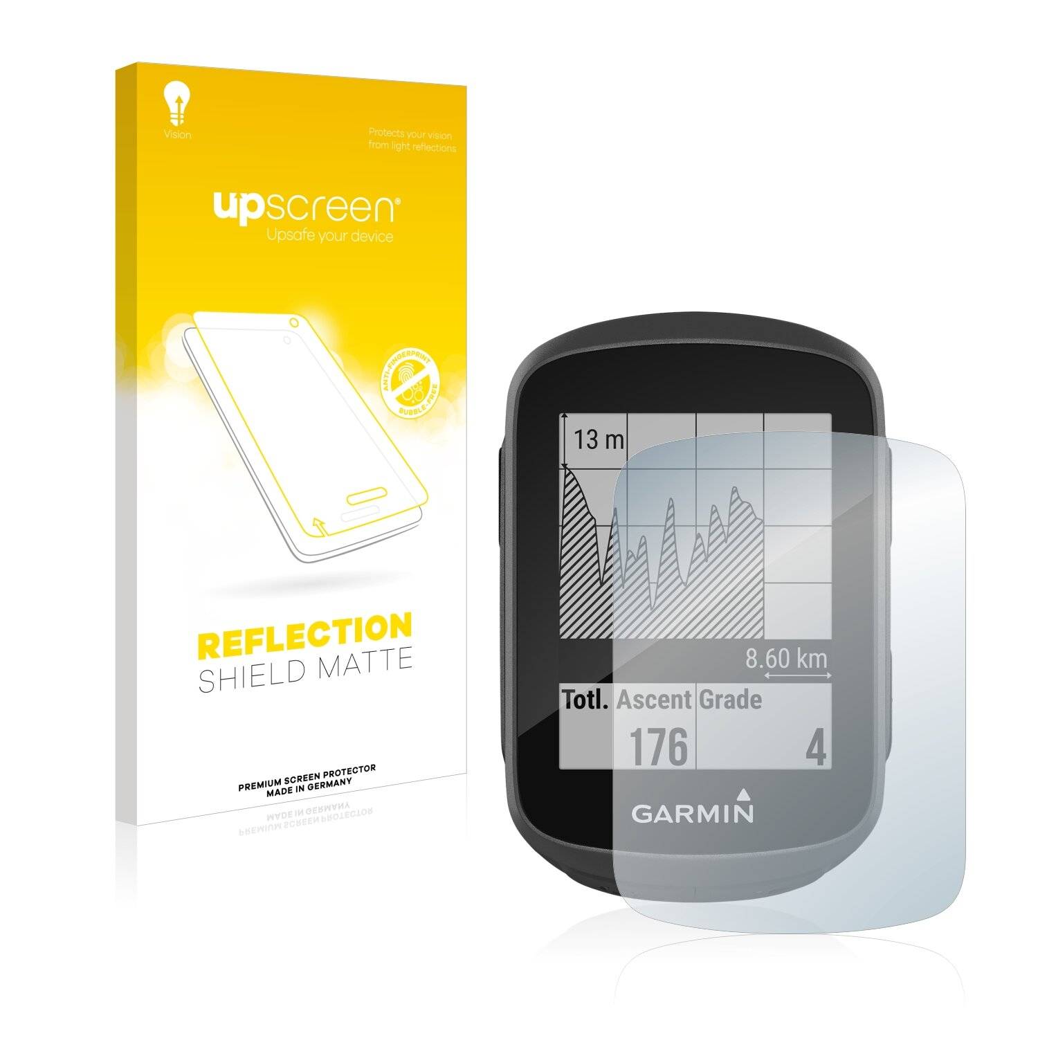 upscreen Reflection Shield Matte Premium Displayschutzfolie für Garmin Edge 130