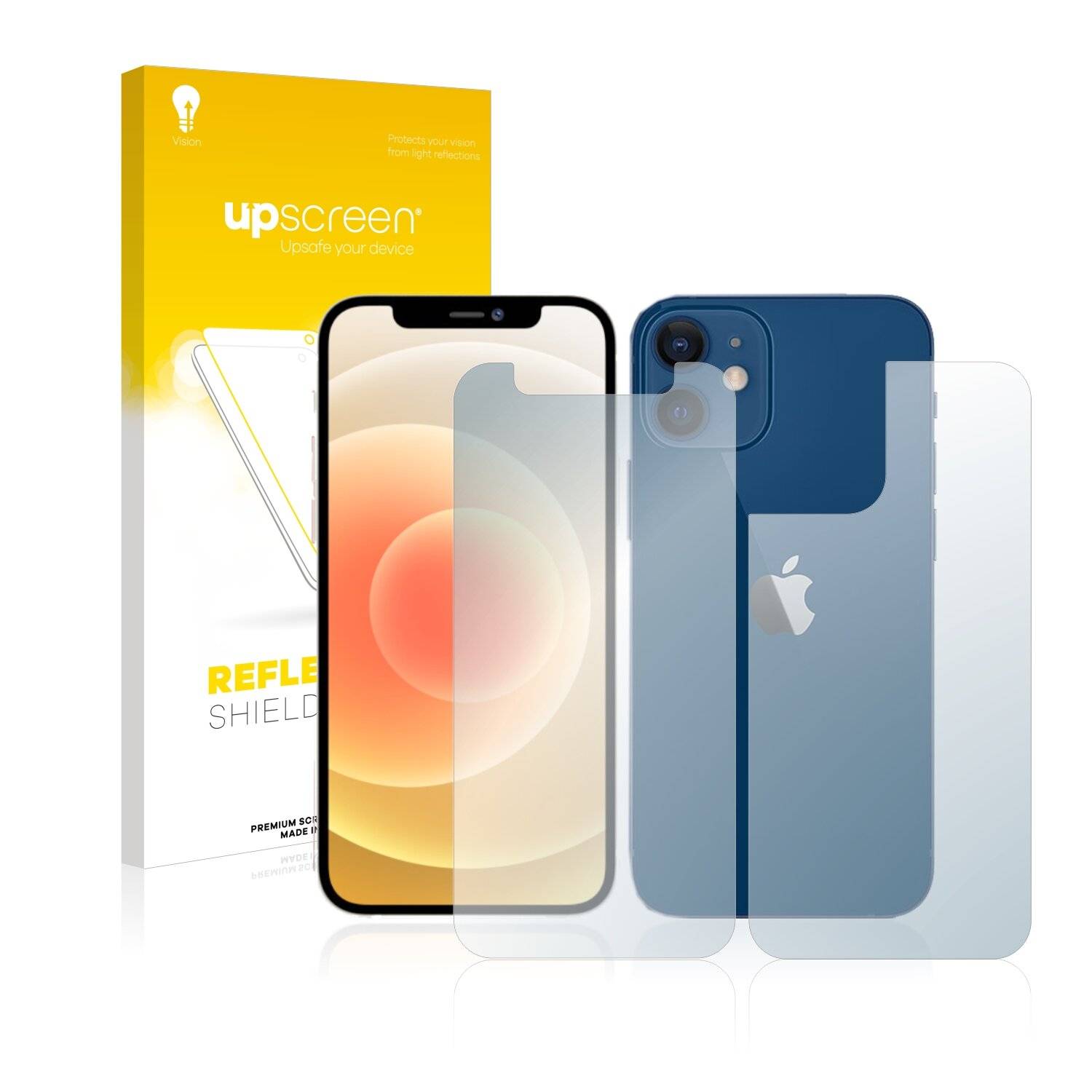 upscreen Reflection Shield Matte Premium Displayschutzfolie für Apple iPhone 12 mini (Vorder