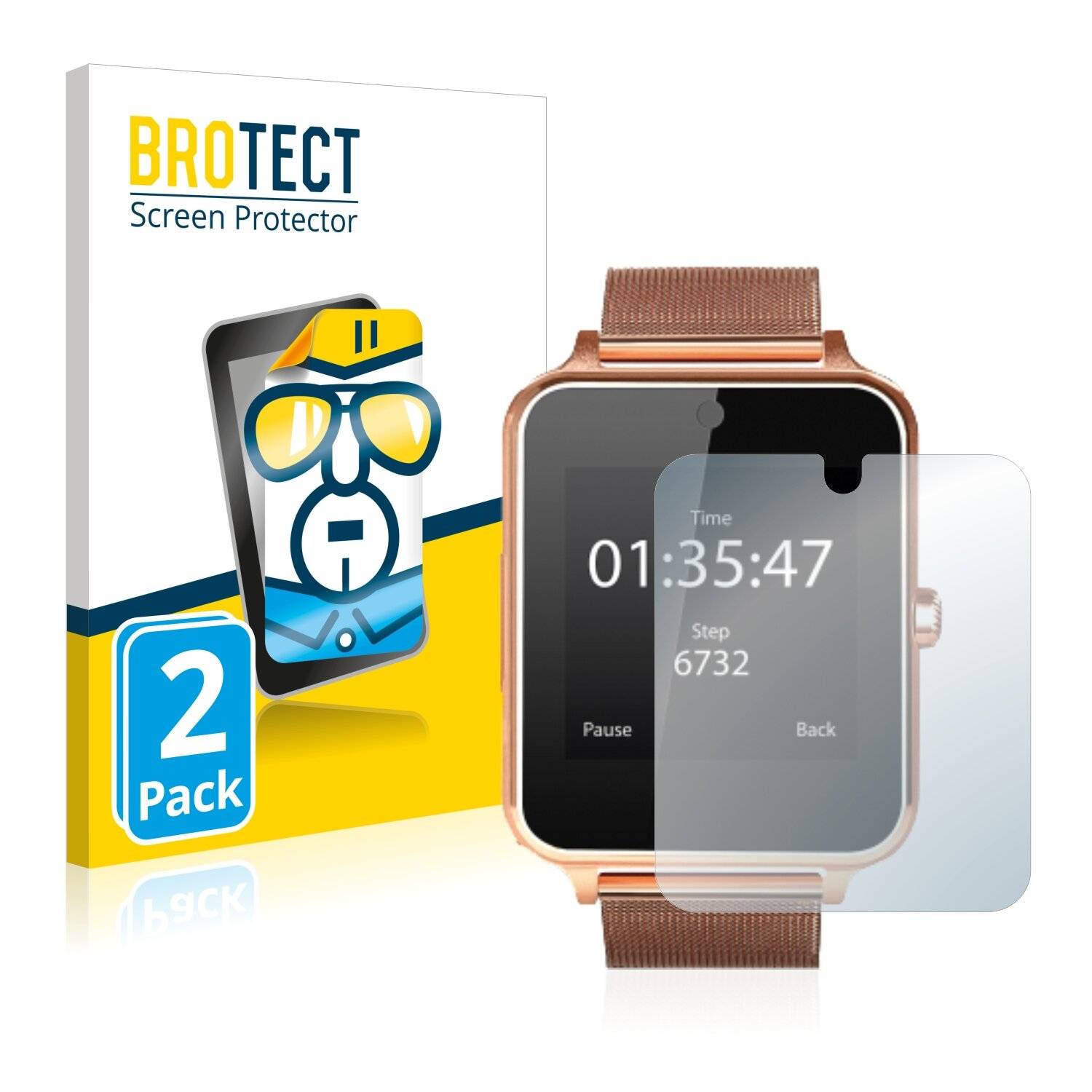 2x BROTECT HD-Clear Displayschutzfolie für Smartek