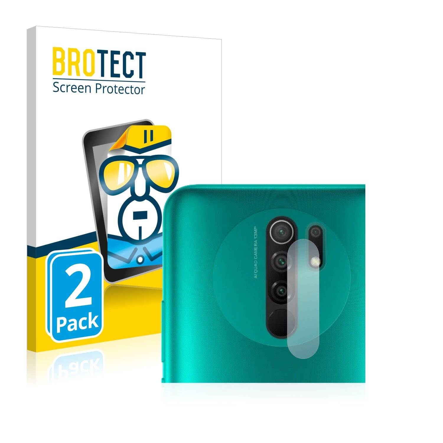 2x BROTECT HD-Clear Displayschutzfolie für Xiaomi Redmi 9 (NUR