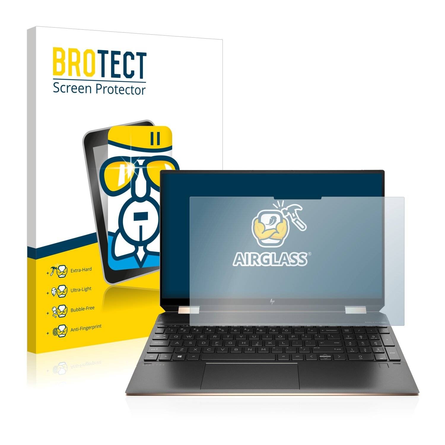 BROTECT AirGlass Schutzglas Folie für HP Spectre x360