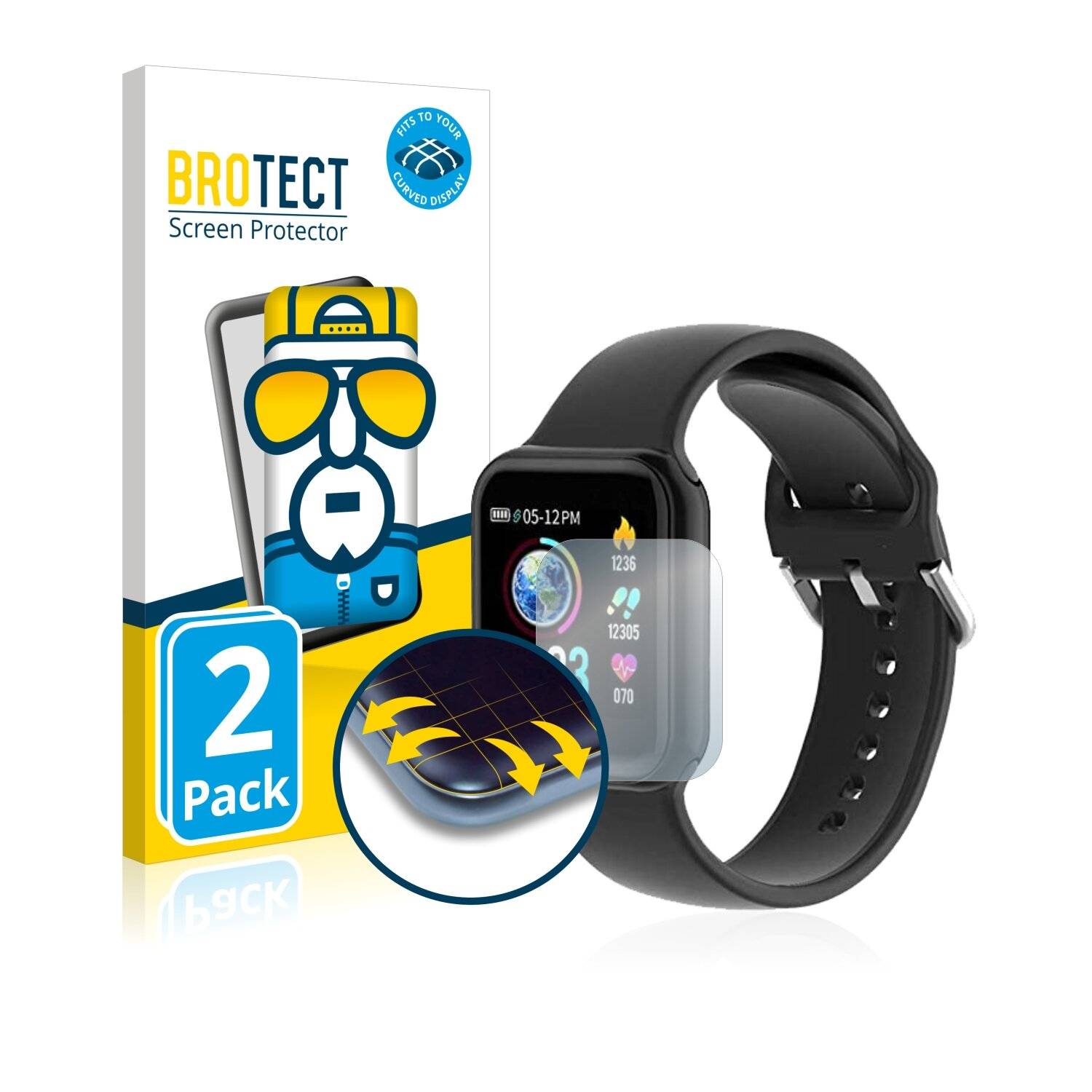 2x BROTECT Flex Full-Cover Displayschutzfolie für Lifebee