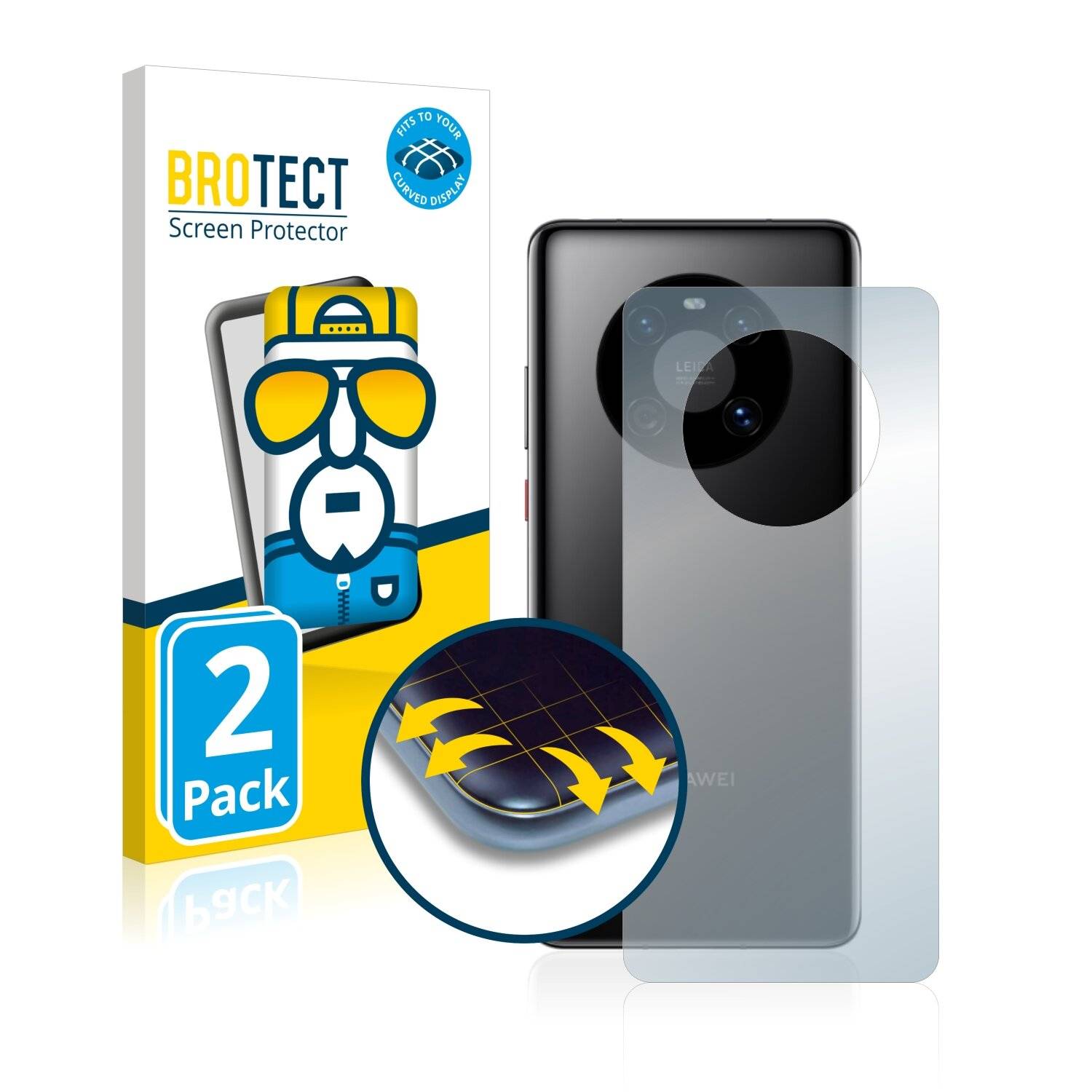 2x BROTECT Flex Full-Cover Displayschutzfolie für Huawei Mate 40 5G