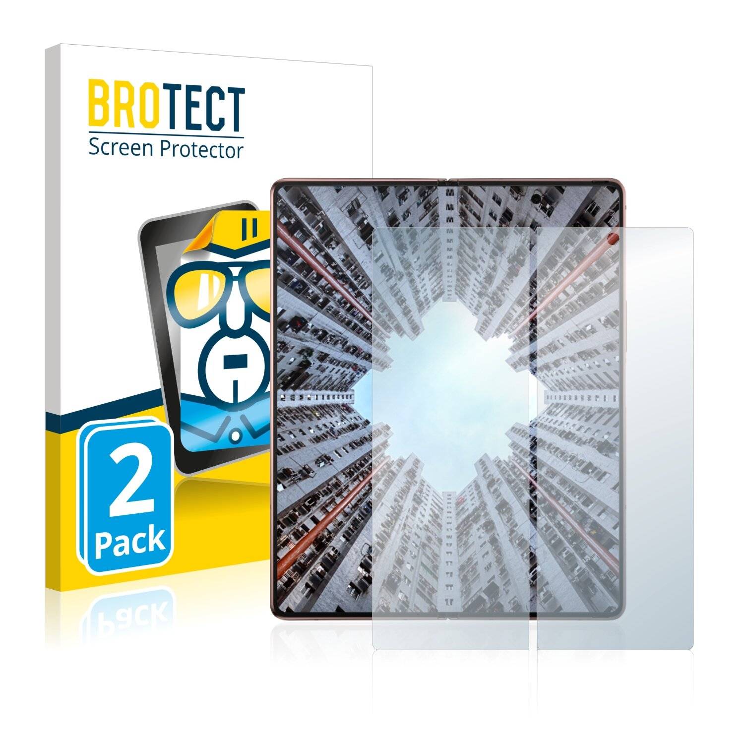 2x BROTECT HD-Clear Displayschutzfolie für Samsung Galaxy Z Fold 2 5G (Inneres