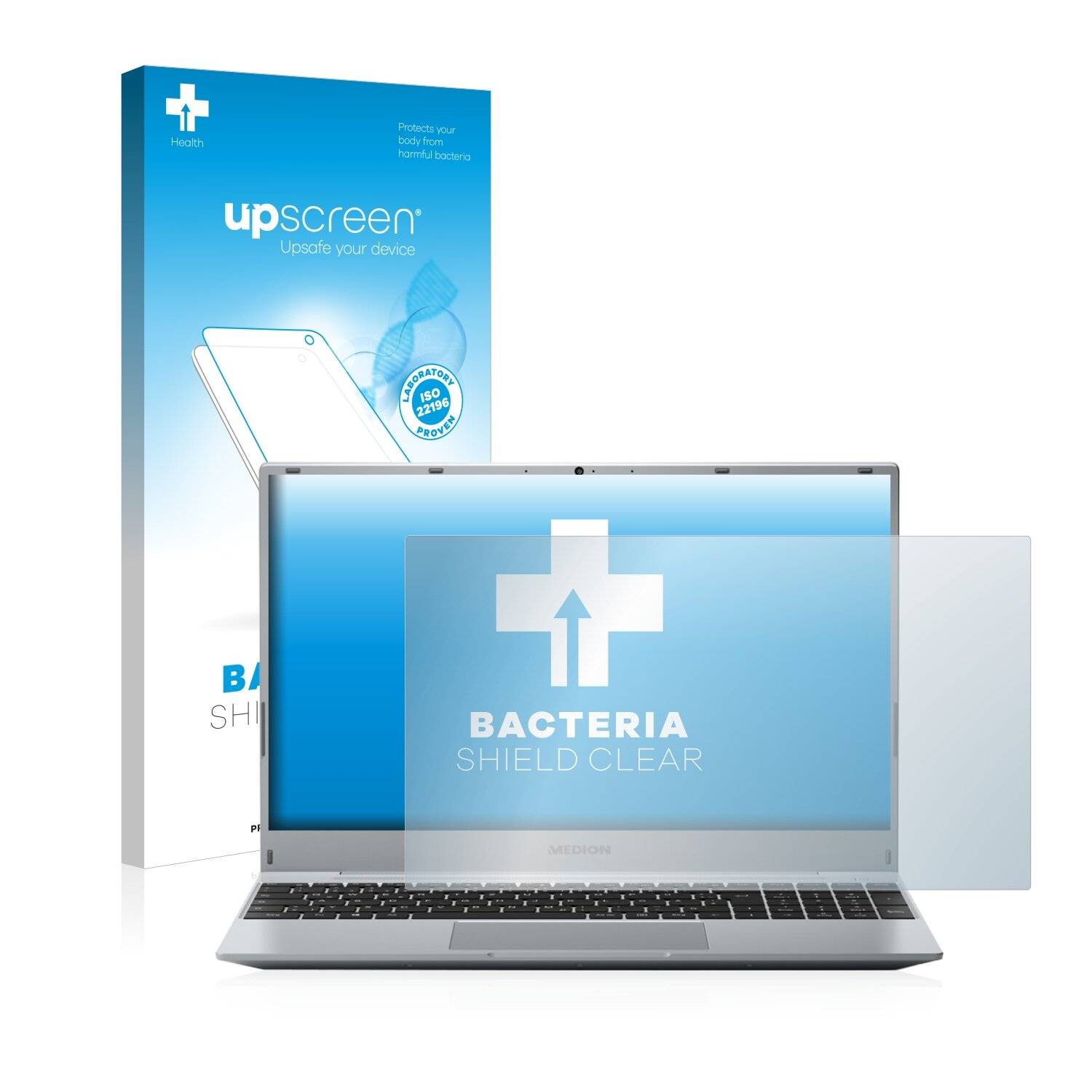 upscreen Bacteria Shield Clear Premium Antibakterielle Displayschutzfolie für Medion Akoya
