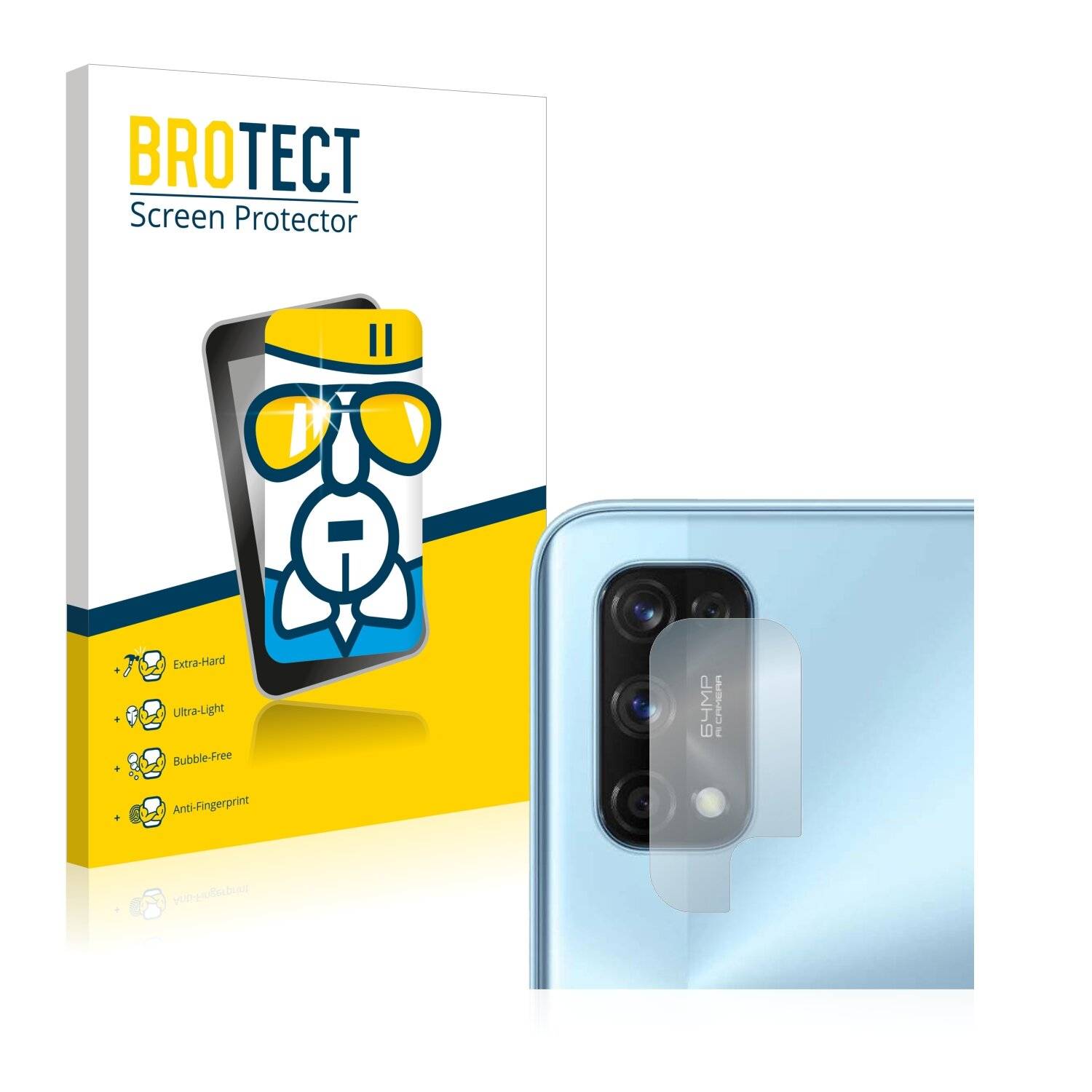 BROTECT AirGlass Schutzglas Folie für Realme 7 Pro (NUR