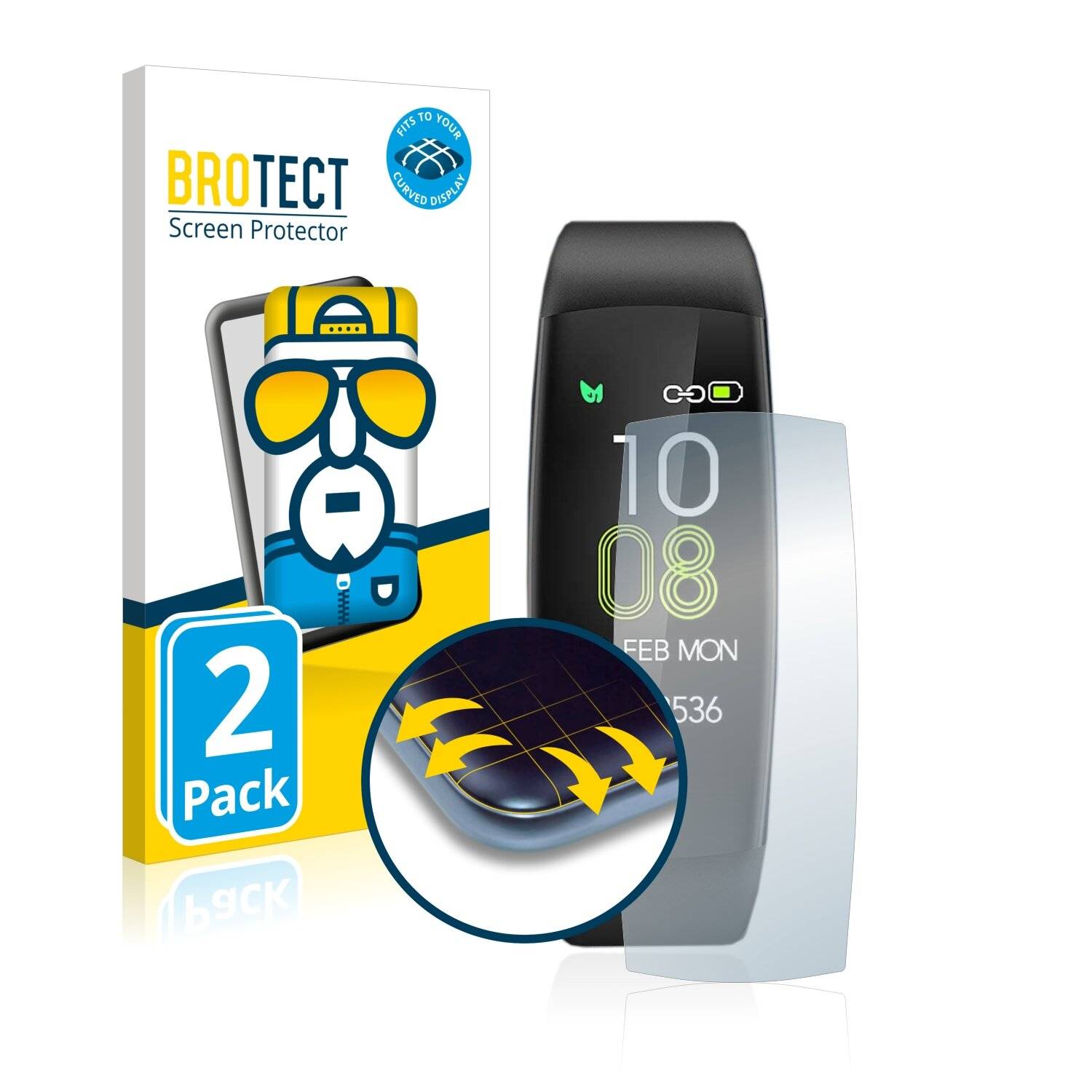 2x BROTECT Flex Full-Cover Displayschutzfolie für AGPtek
