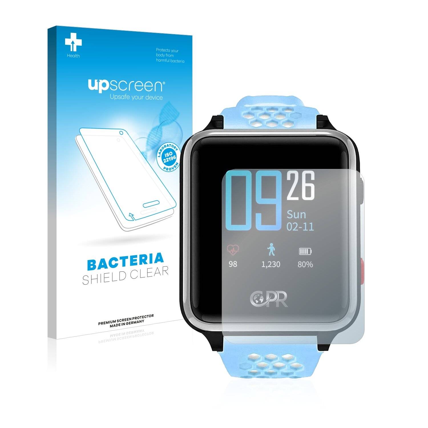 upscreen Bacteria Shield Clear Premium Antibakterielle Displayschutzfolie für CPR Guardian