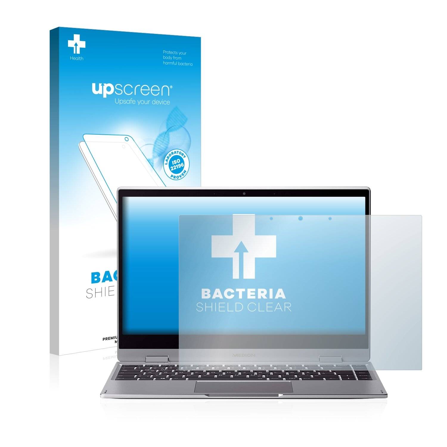 upscreen Bacteria Shield Clear Premium Antibakterielle Displayschutzfolie für Medion Akoya