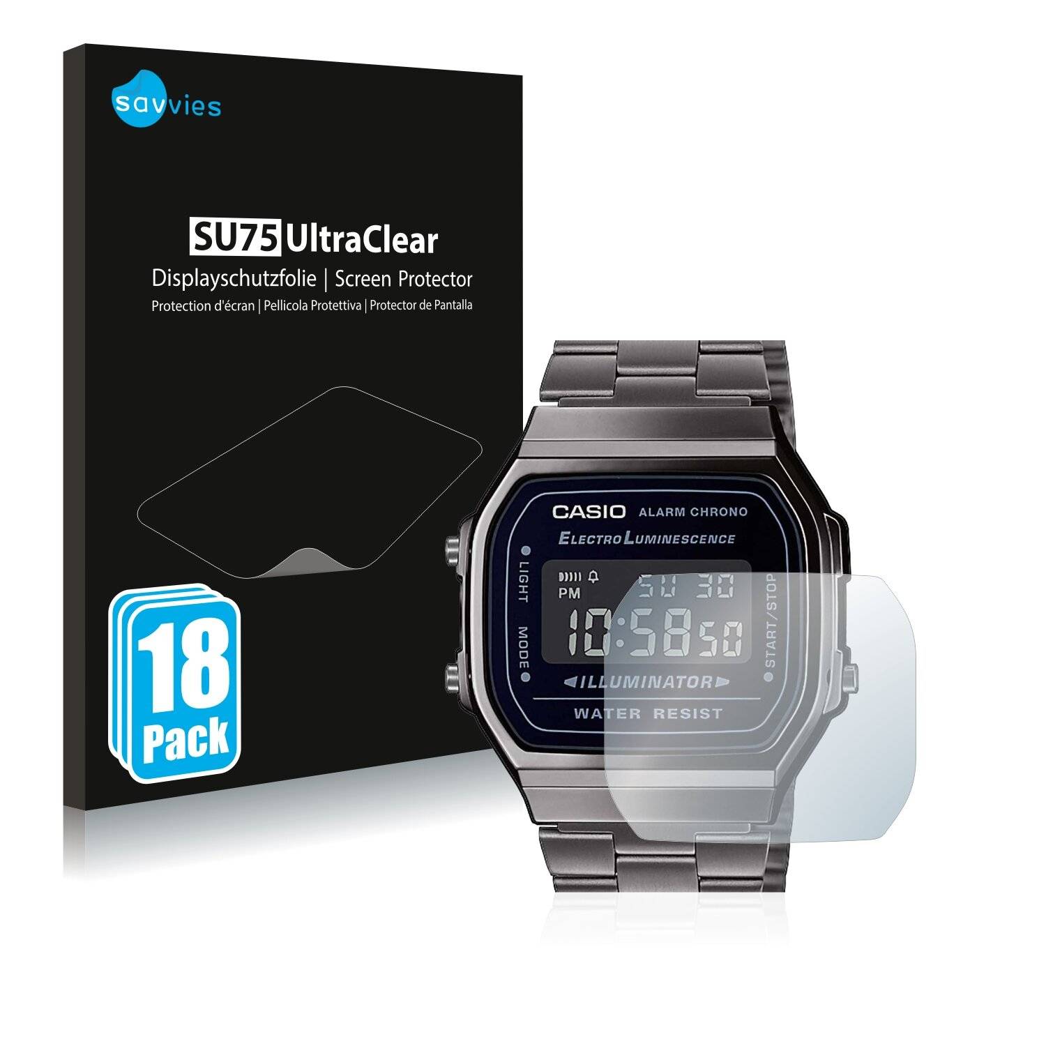 18x Savvies SU75 Displayschutzfolie für Casio