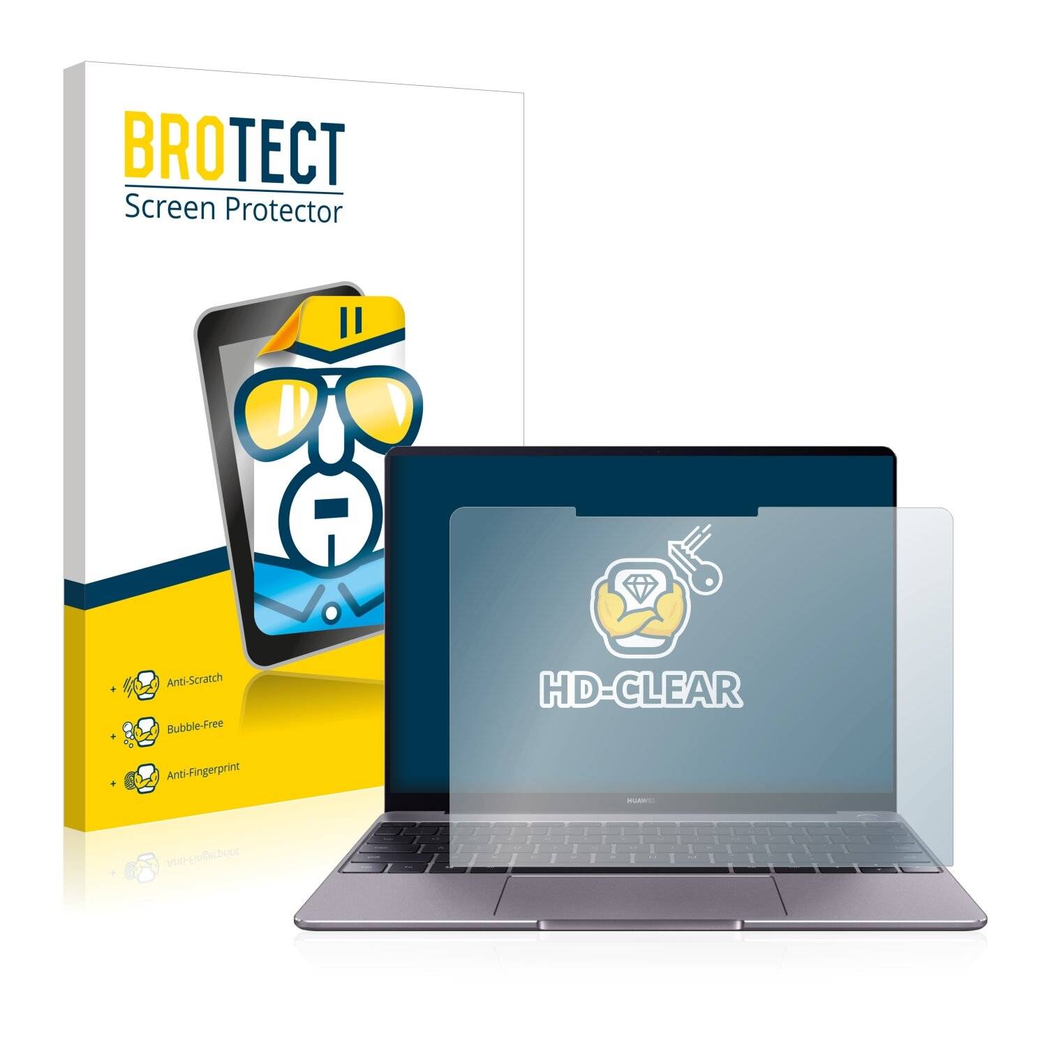 2x BROTECT HD-Clear Displayschutzfolie für Huawei MateBook 13