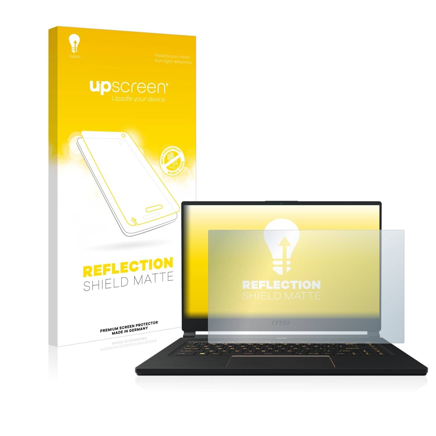 upscreen Reflection Shield Matte Premium Displayschutzfolie für MSI GS65