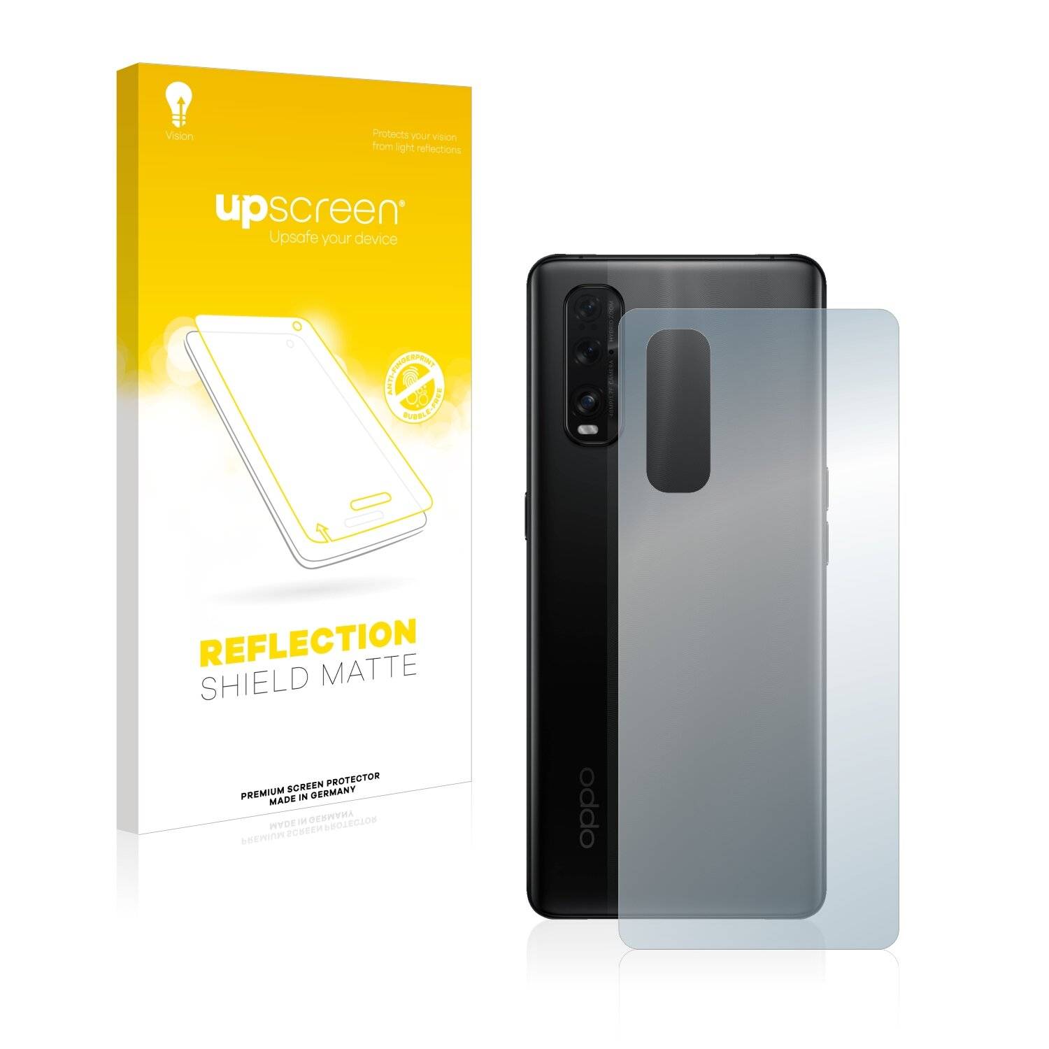 upscreen Reflection Shield Matte Premium Displayschutzfolie für Oppo Find X2