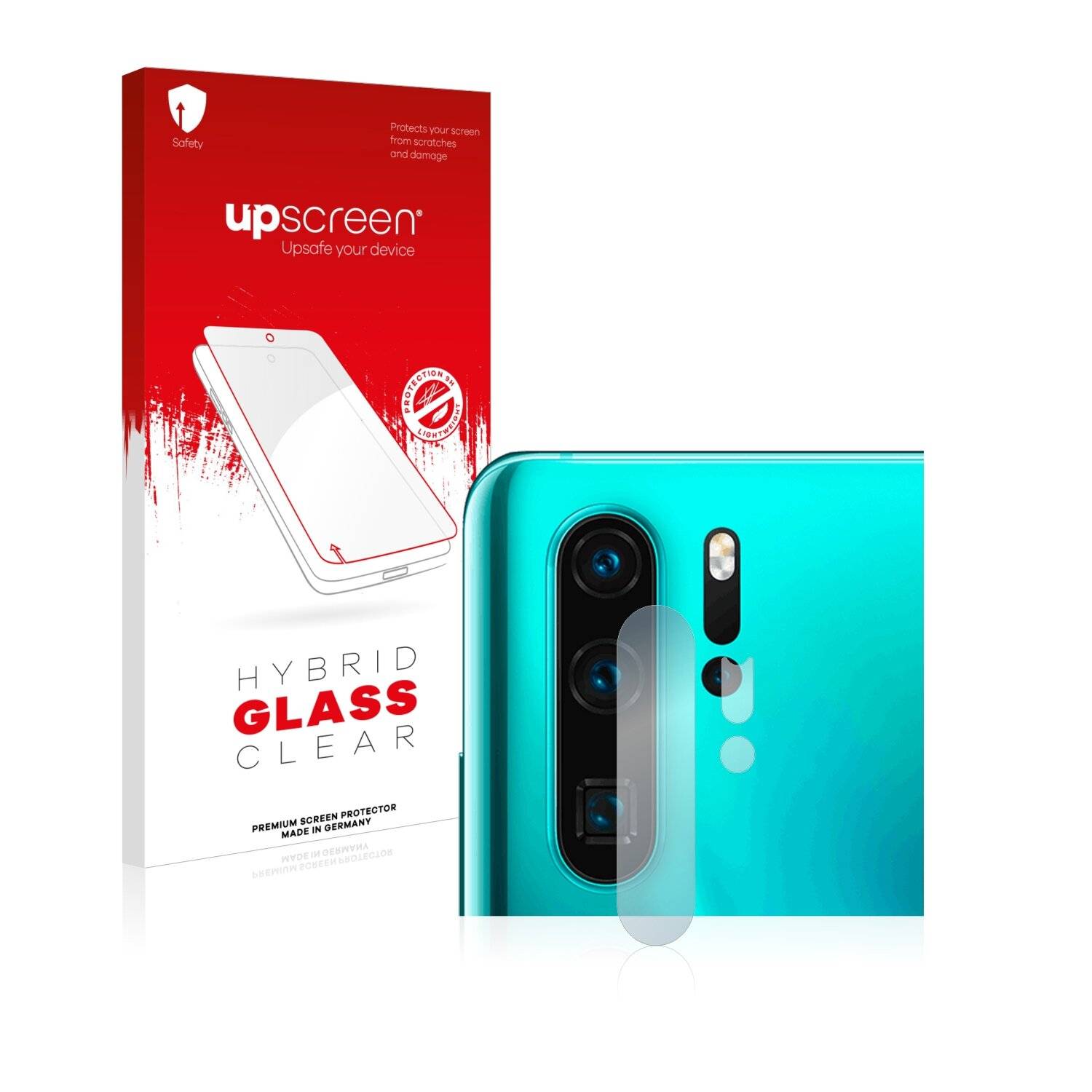 upscreen Hybrid Glass Clear Premium Schutzglas Folie für Huawei P30 Pro New Edition (NUR