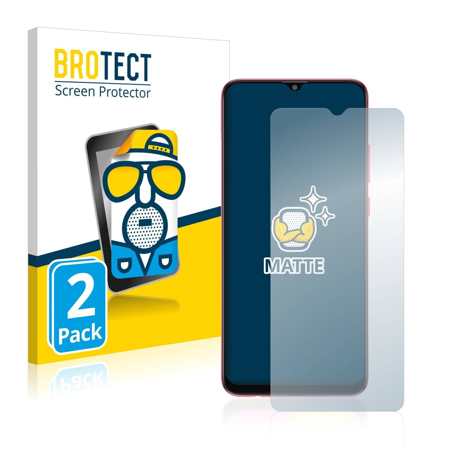 2x BROTECT Matte Displayschutzfolie für Samsung Galaxy M02s - Entspiegelt,