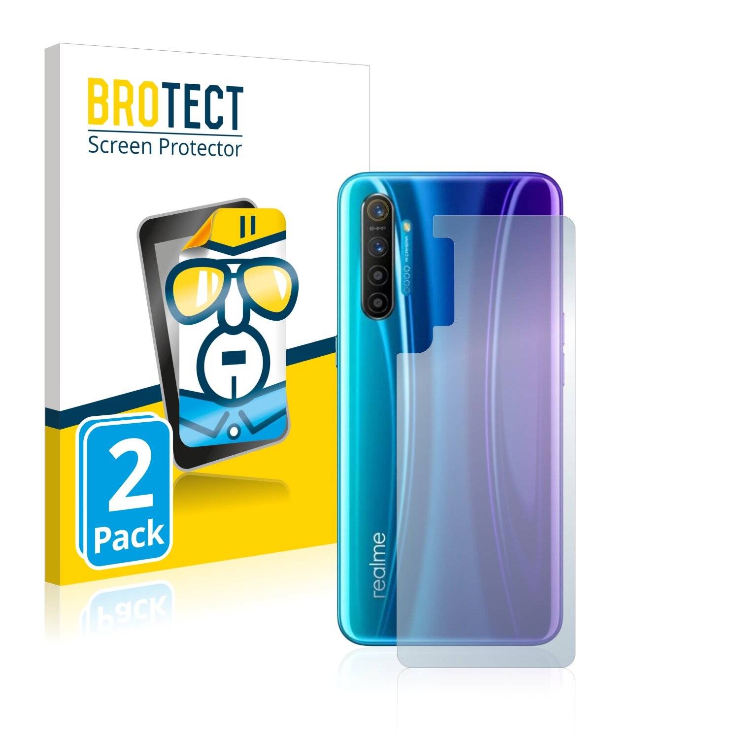 2x BROTECT HD-Clear Displayschutzfolie für Realme X2