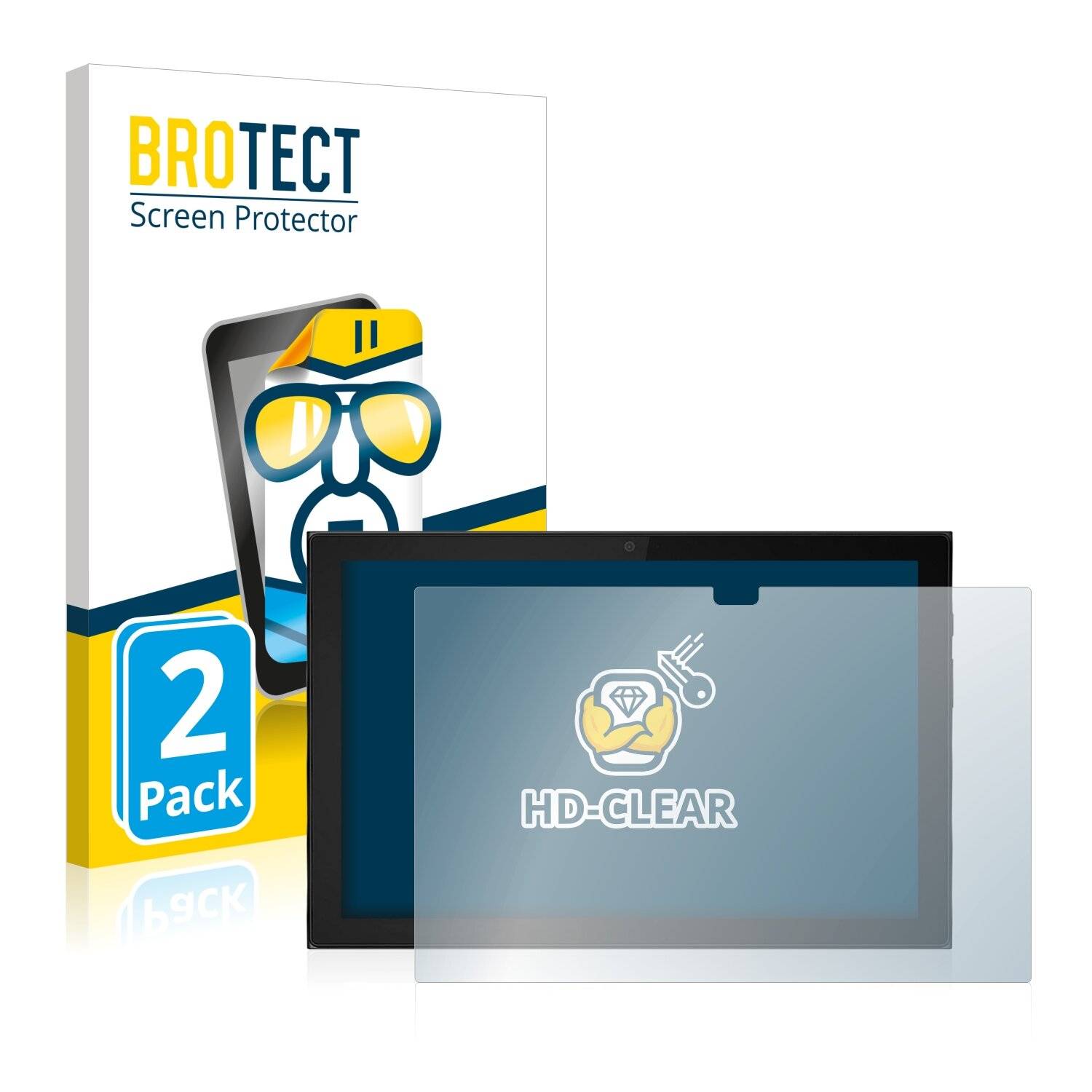 2x BROTECT HD-Clear Displayschutzfolie für Lenovo IdeaPad Duet 3i (im