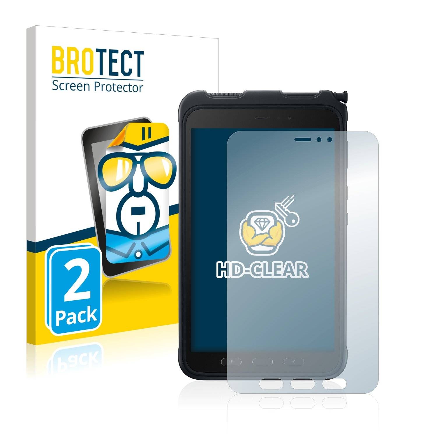 2x BROTECT HD-Clear Displayschutzfolie für Samsung Galaxy Tab Active