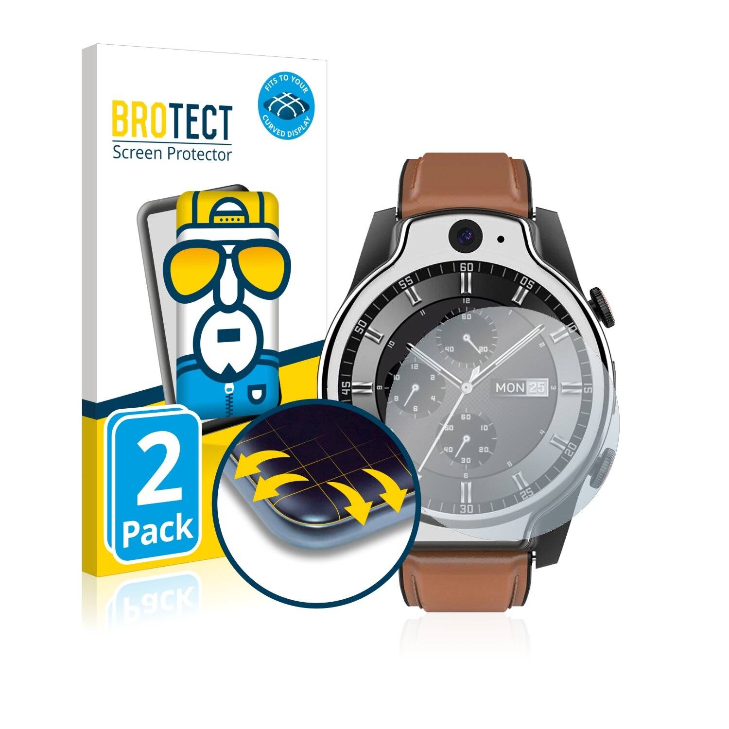 2x BROTECT Flex Full-Cover Displayschutzfolie für Lemfo
