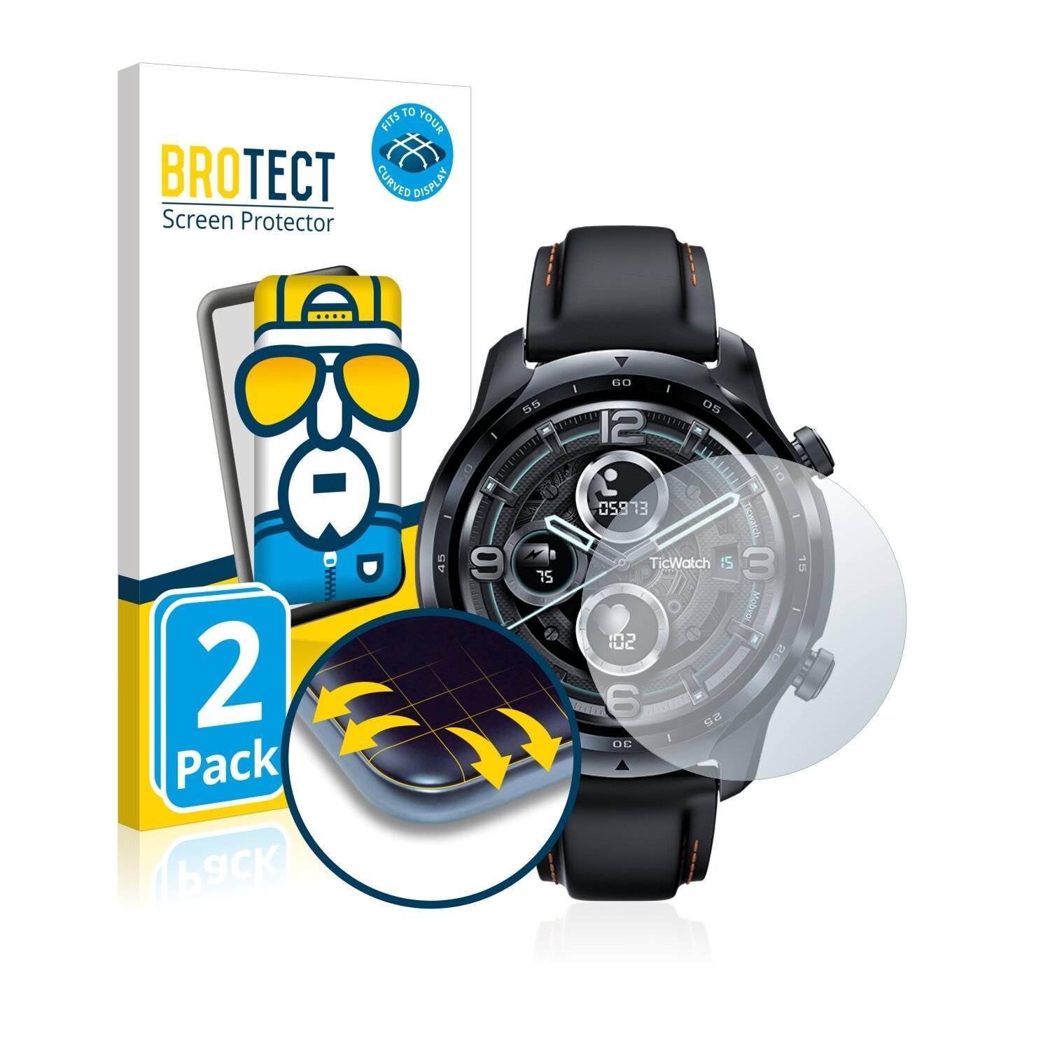2x BROTECT Flex Full-Cover Displayschutzfolie für Citizen CZ