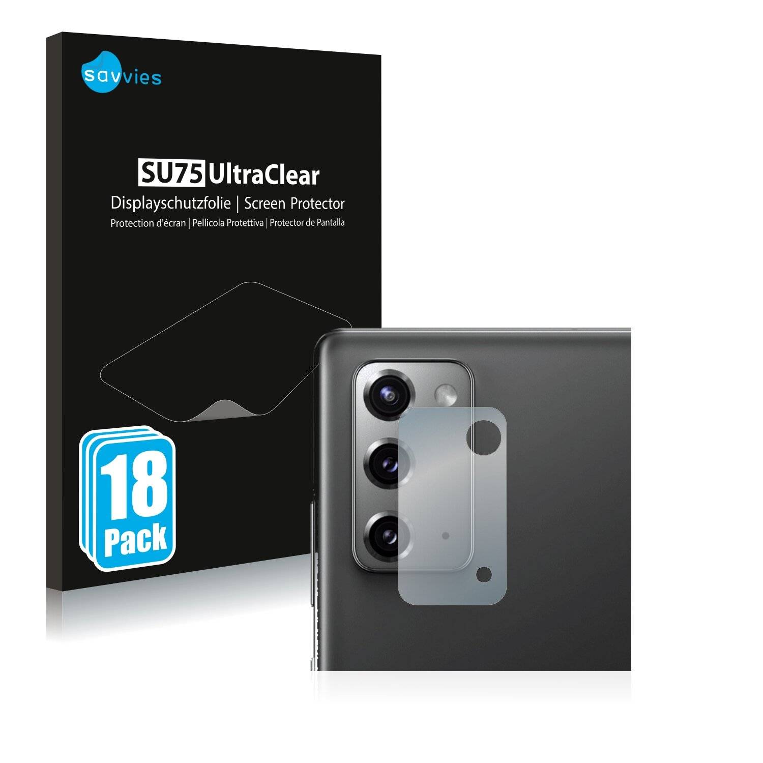 18x Savvies SU75 Displayschutzfolie für Samsung Galaxy Note 20 (NUR