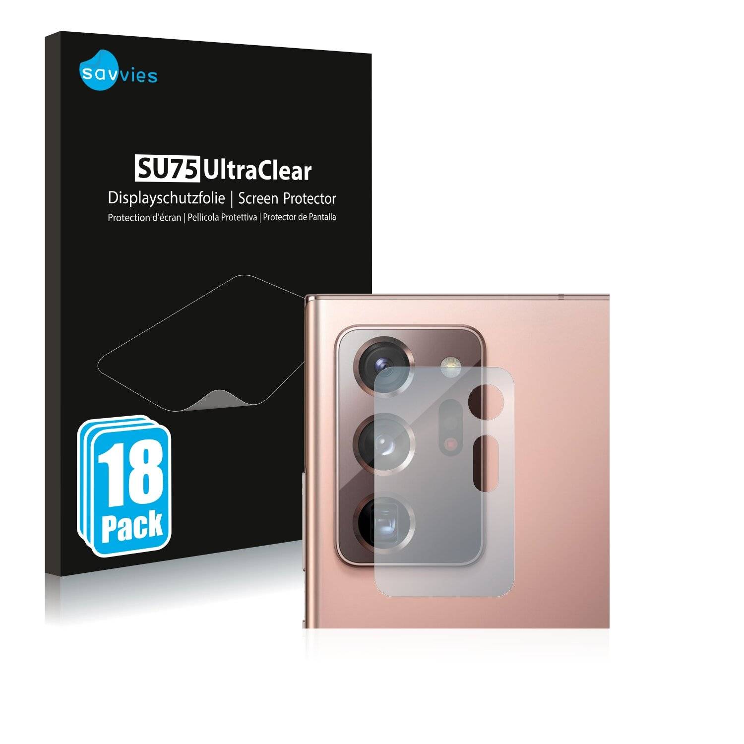18x Savvies SU75 Displayschutzfolie für Samsung Galaxy Note 20 Ultra 5G (NUR