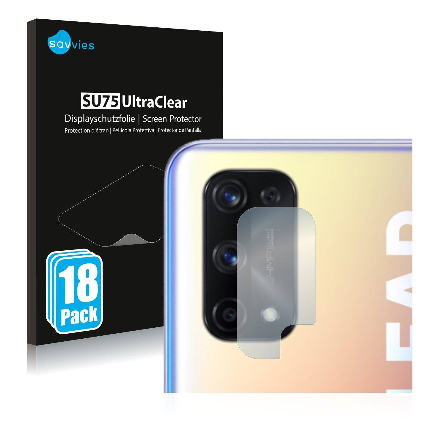 18x Savvies SU75 Displayschutzfolie für Realme X7 Pro (NUR