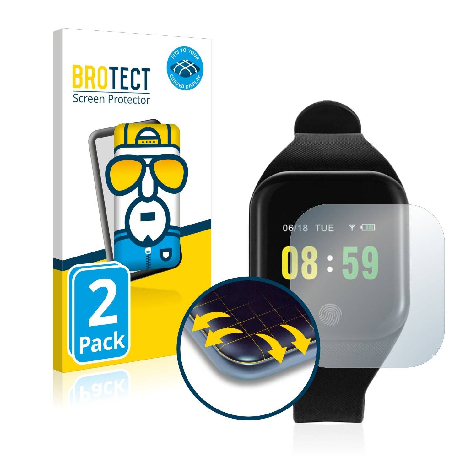 2x BROTECT Flex Full-Cover Displayschutzfolie für JAY-tech