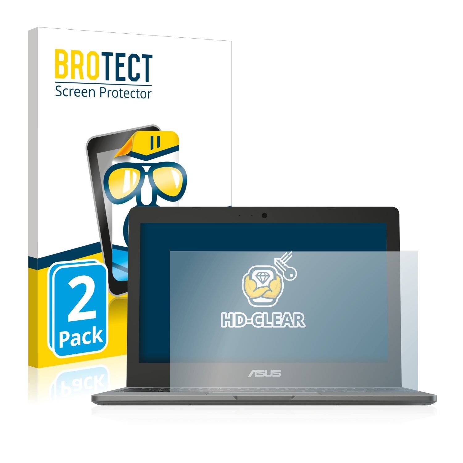 2x BROTECT HD-Clear Displayschutzfolie für Asus Chromebook