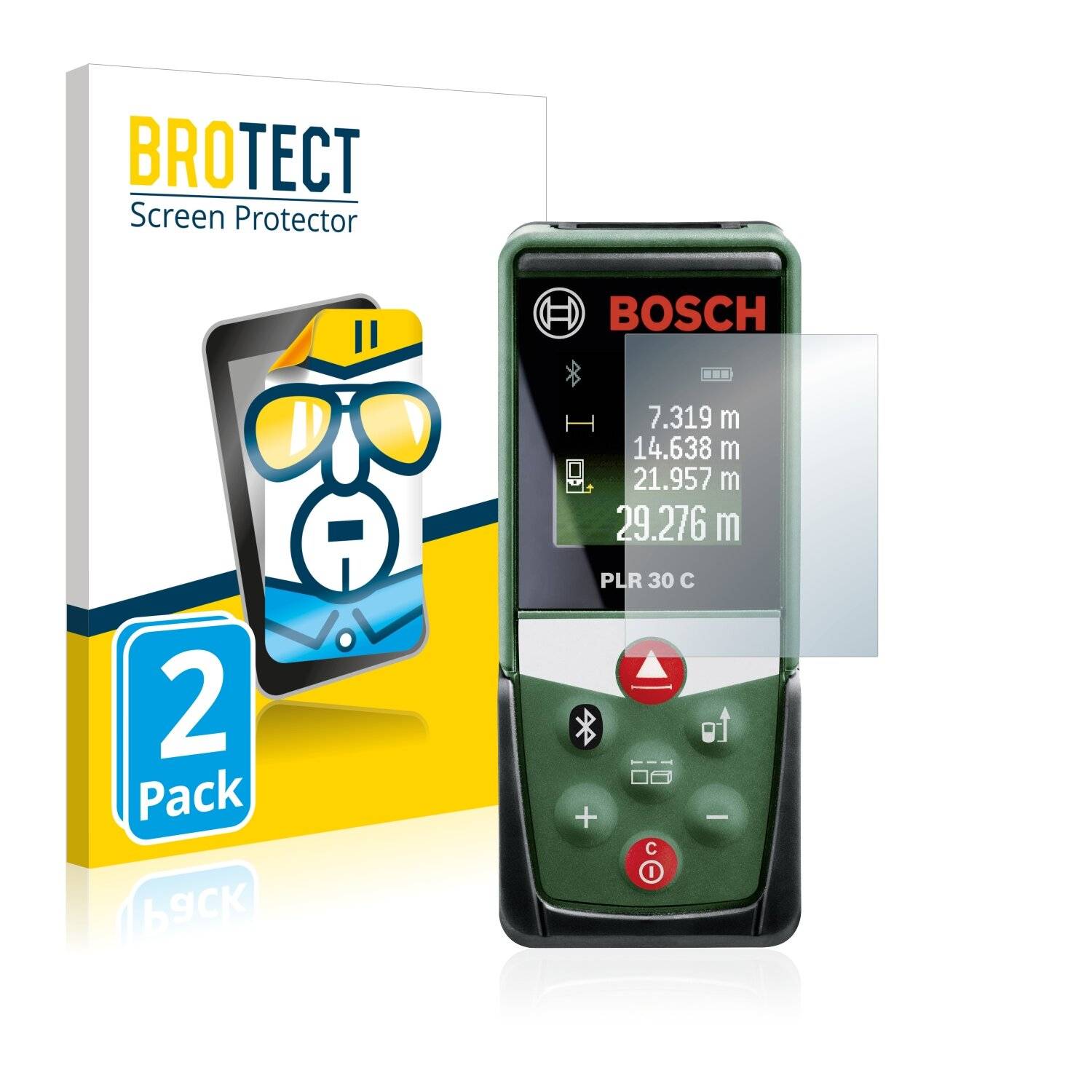 2x BROTECT HD-Clear Displayschutzfolie für Bosch PLR 30